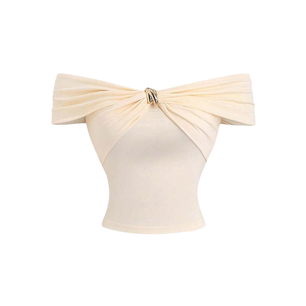 Horizon Essentials | Premium Apricot Off-Shoulder Top