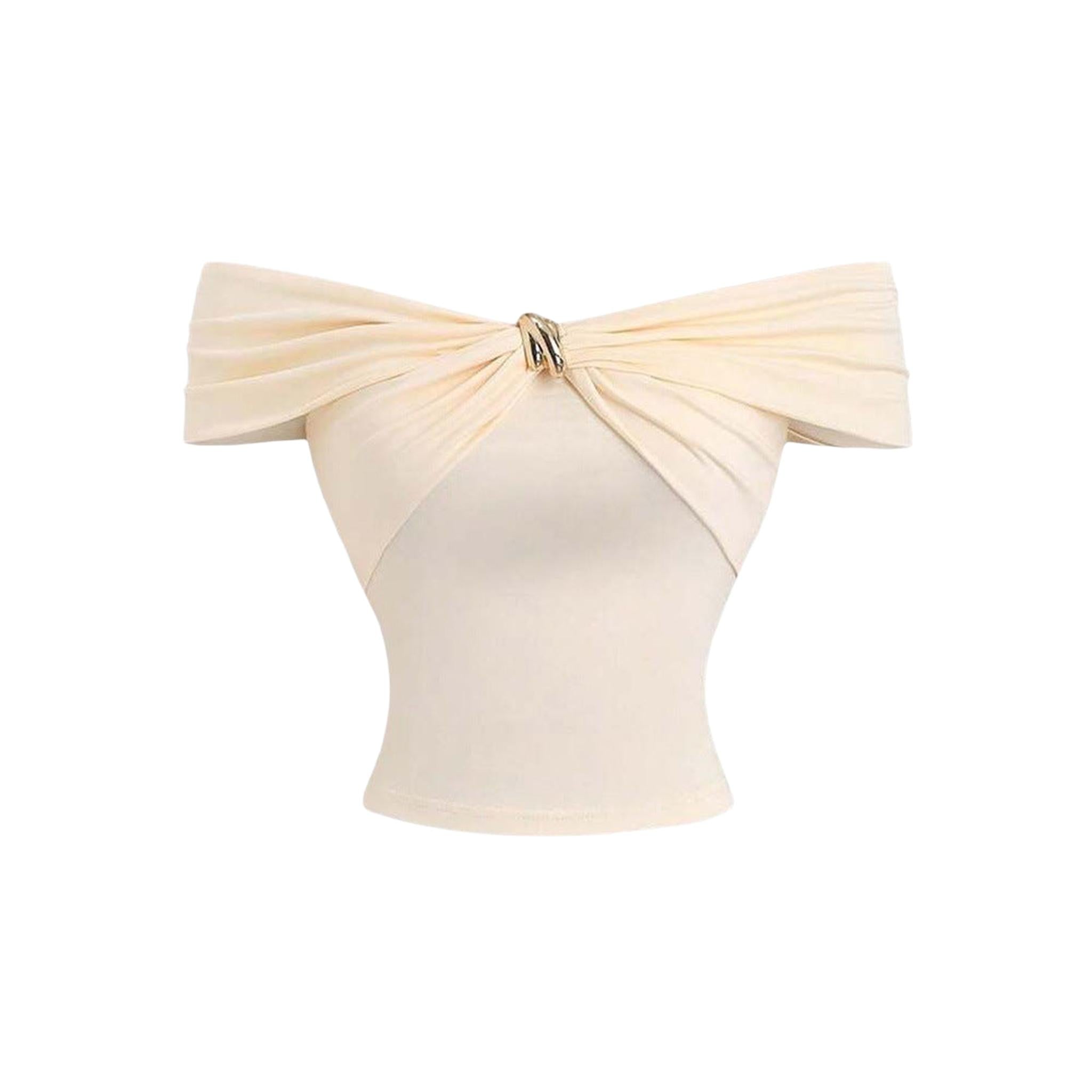 Horizon Essentials | Premium Apricot Off-Shoulder Top