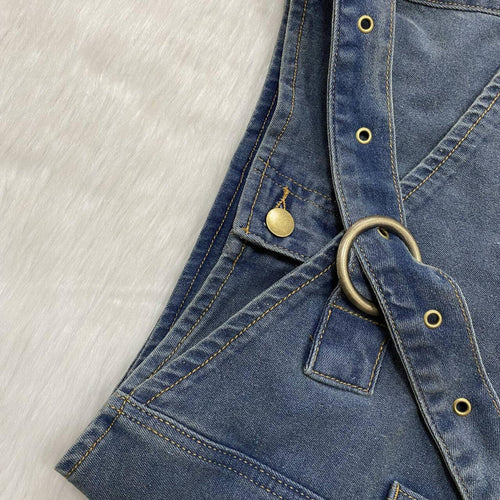 Horizon Essentials | Premium Asymmetrical Hem Denim Shorts