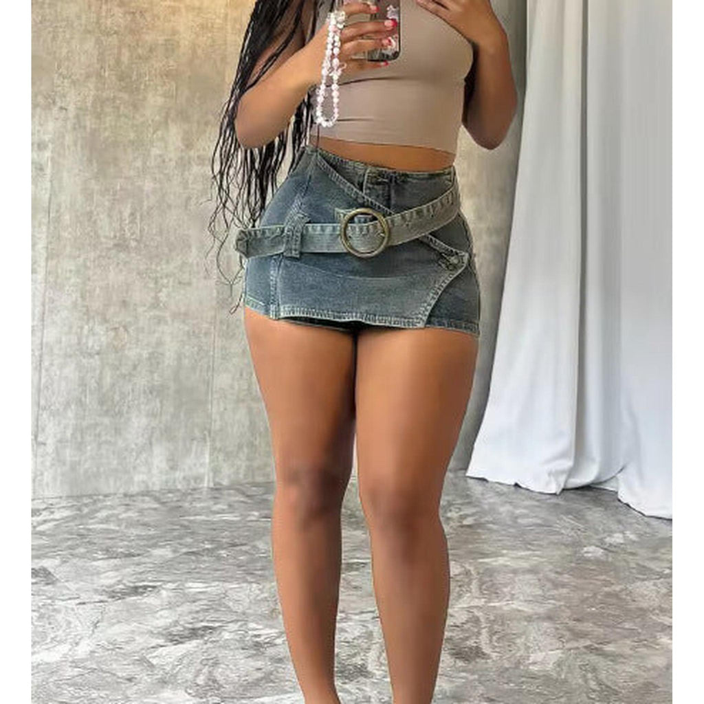 Horizon Essentials | Premium Asymmetrical Hem Denim Shorts