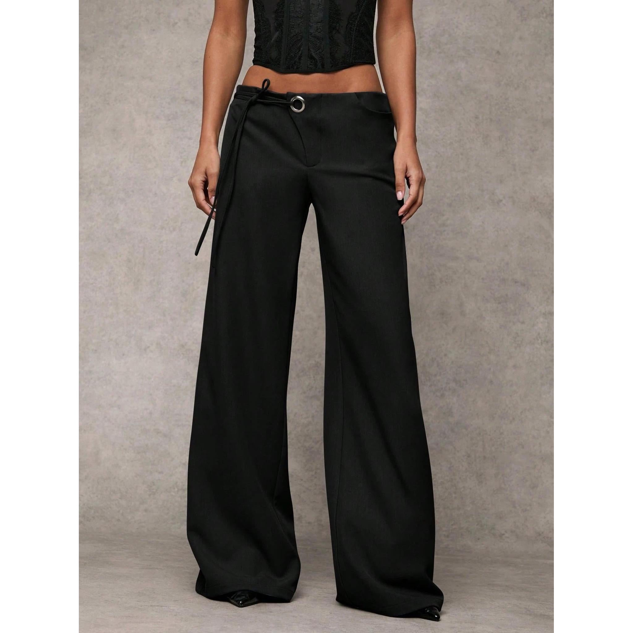 Horizon Essentials | Premium Black Wide-Leg Scythe Pants