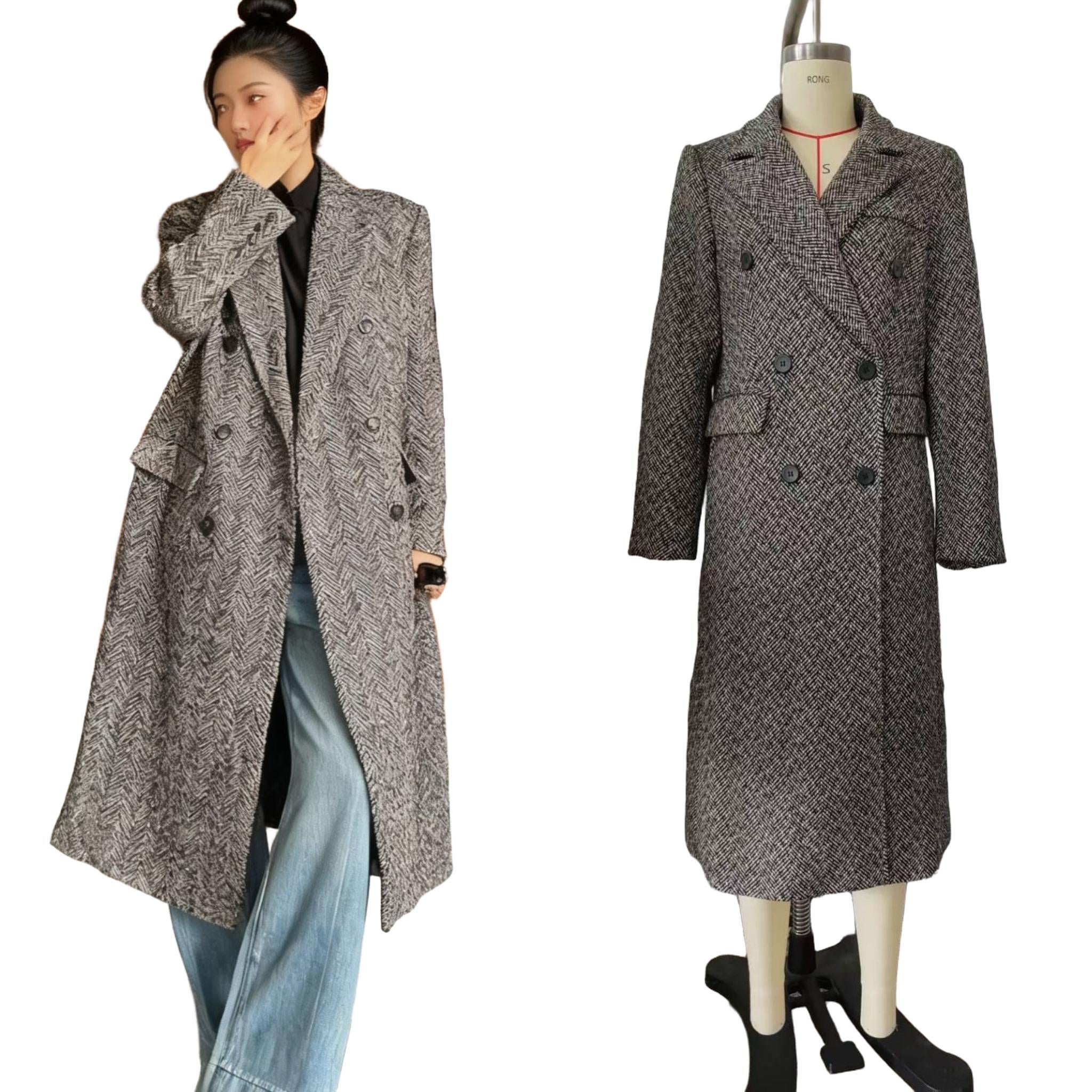 Horizon Essentials | Premium British Wool Herringbone Coat