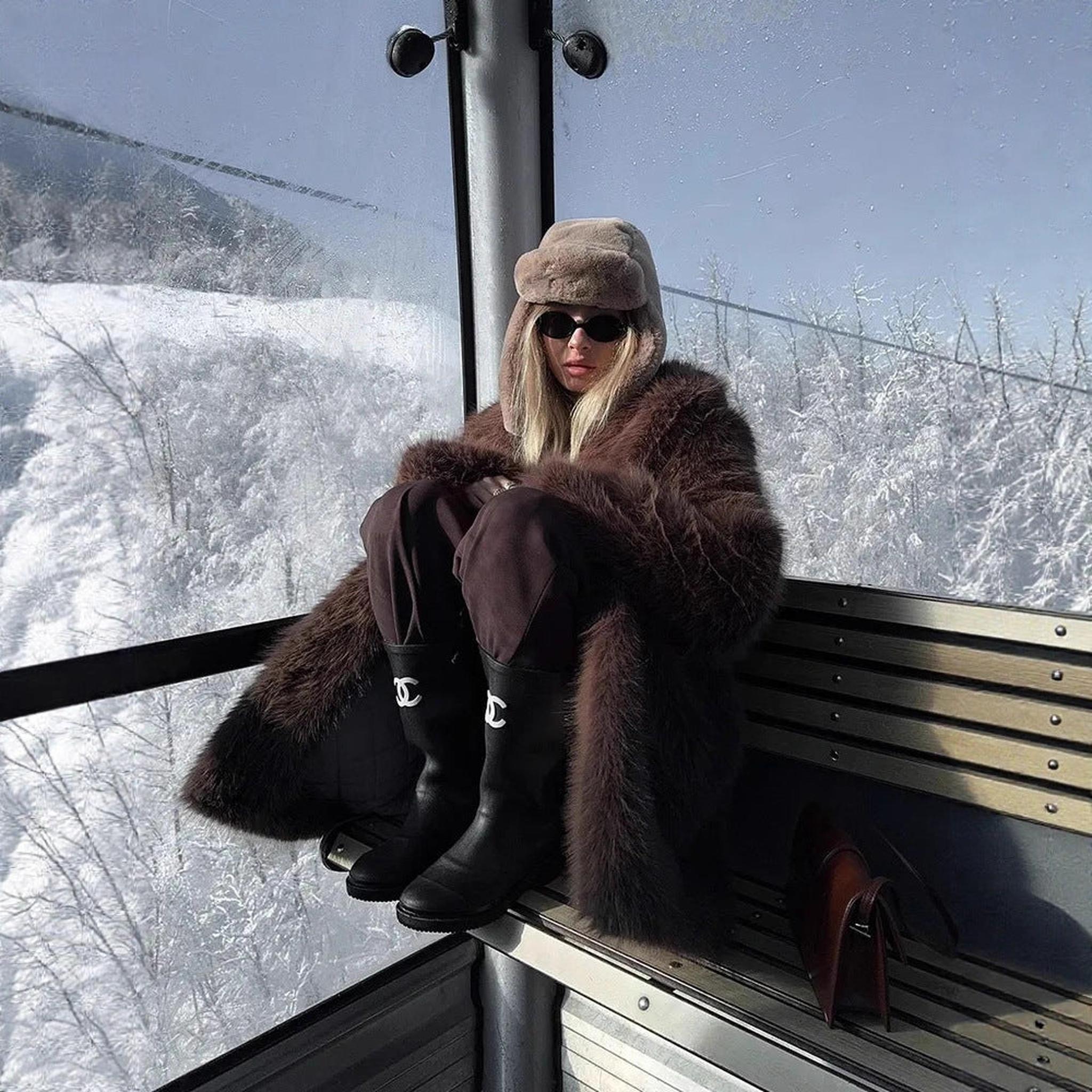 Horizon Essentials | Premium Coffee Brown Faux Fur Coat