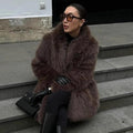 Horizon Essentials | Premium Coffee Brown Faux Fur Coat