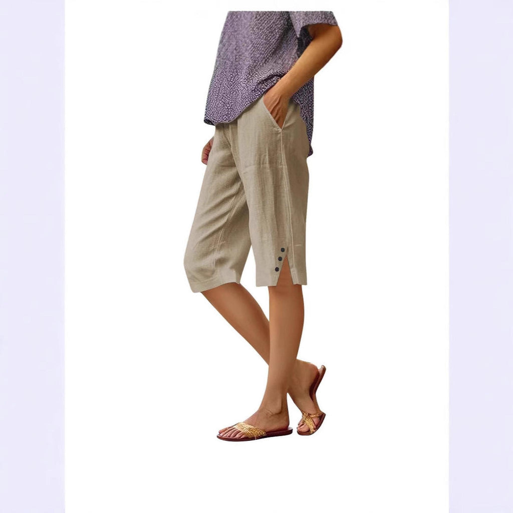 Horizon Essentials | Premium Cotton Linen Drawstring Shorts