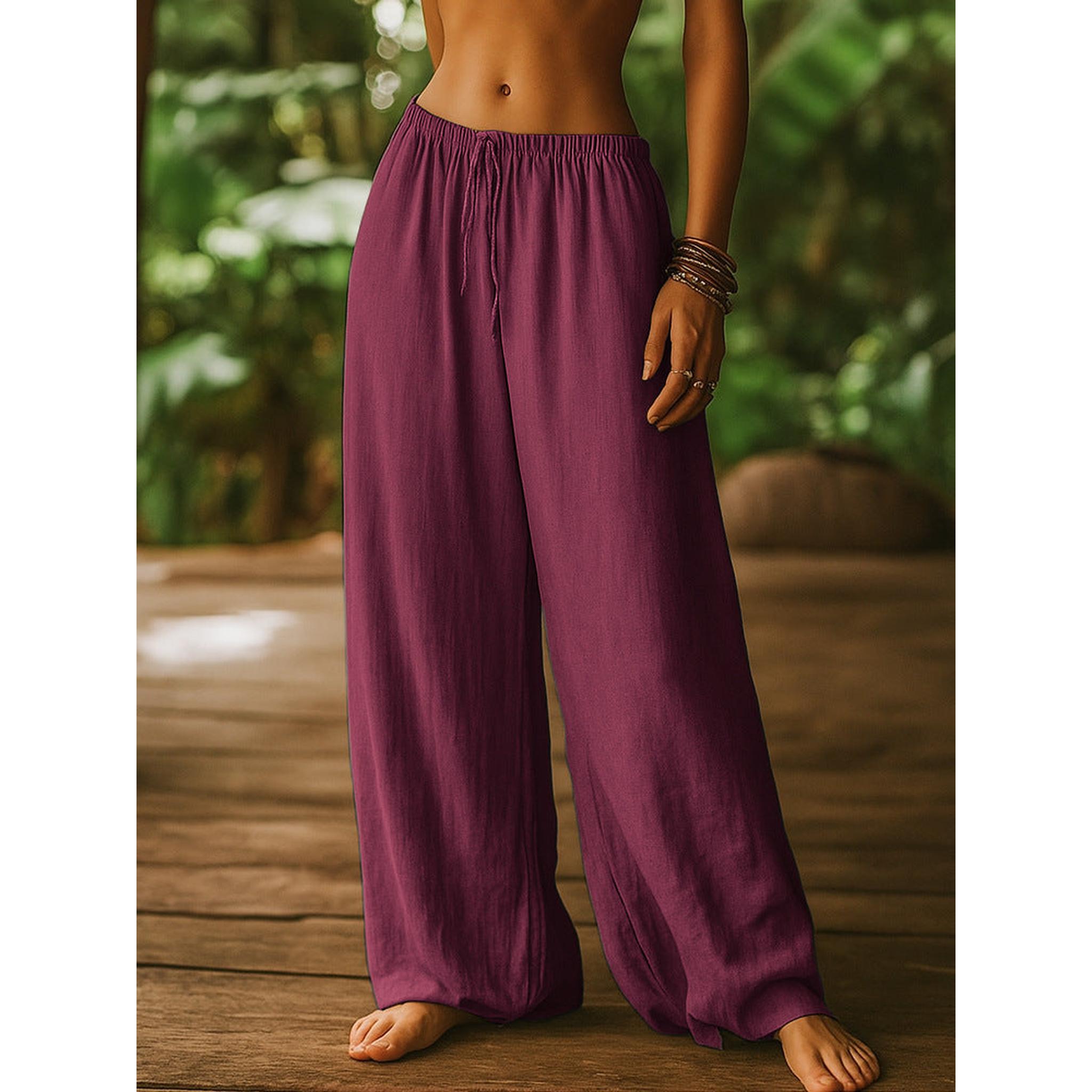 Horizon Essentials | Premium Cotton Linen Elastic Waistpants