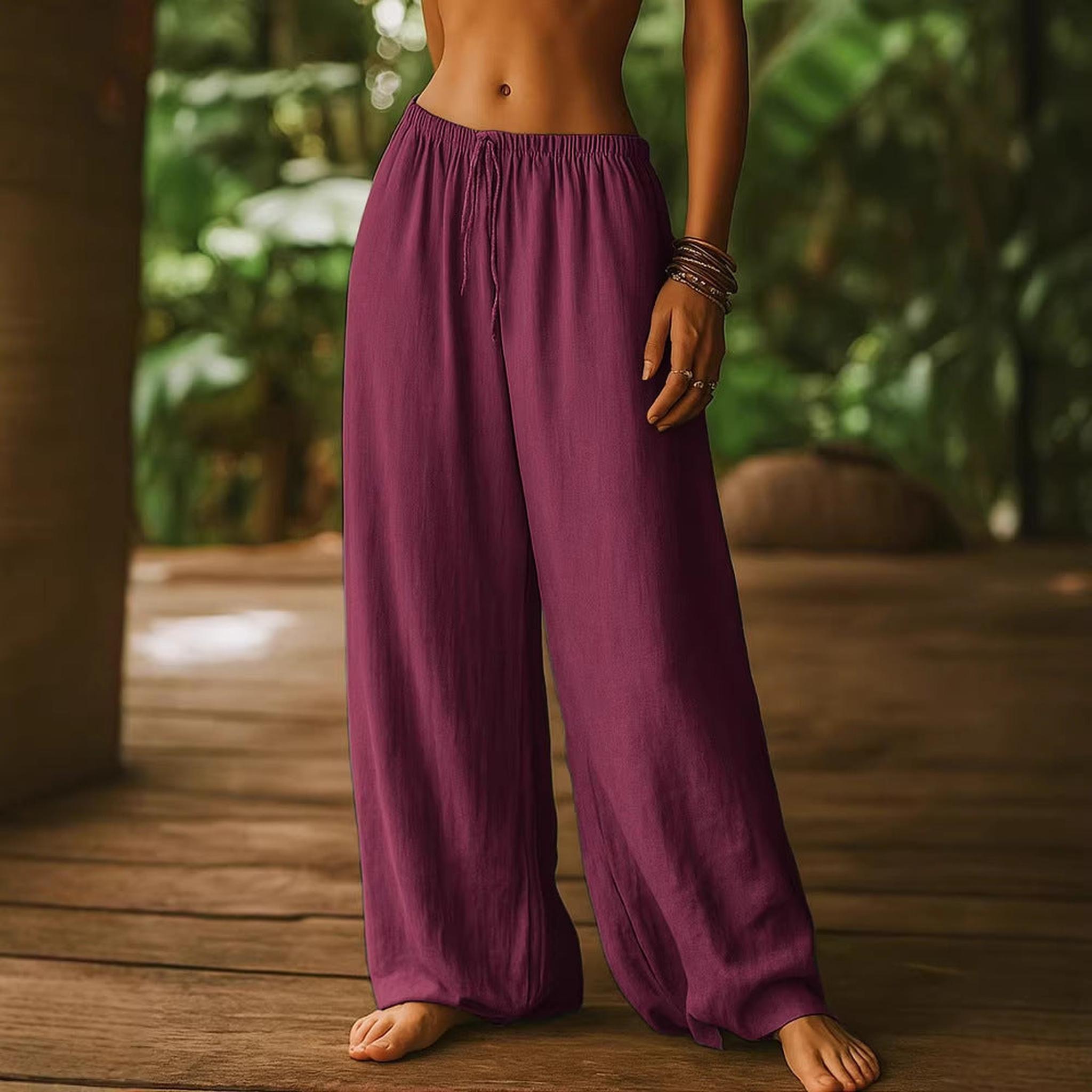 Horizon Essentials | Premium Cotton Linen Elastic Waistpants