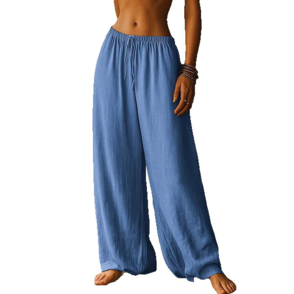 Horizon Essentials | Premium Cotton Linen Elastic Waistpants