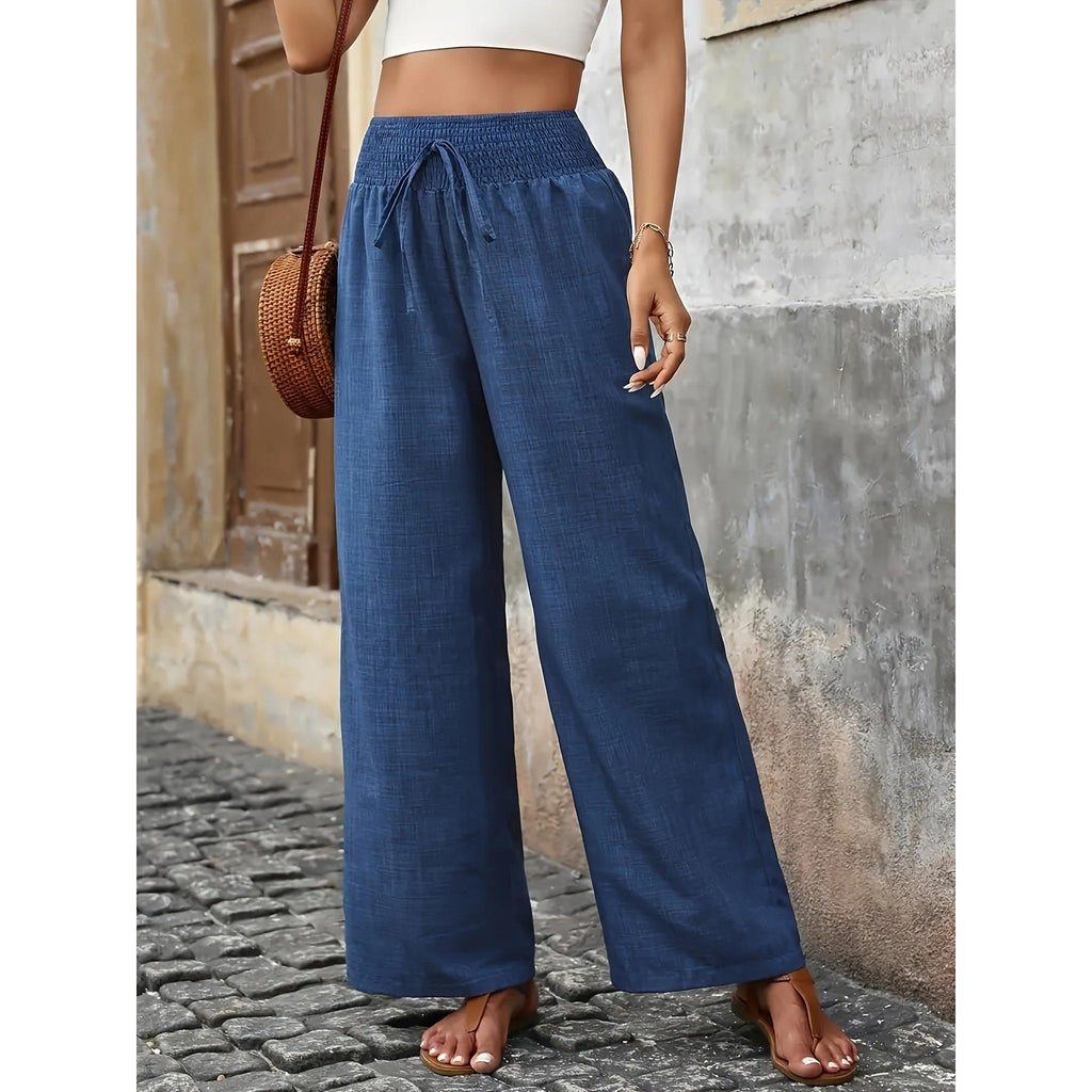 Horizon Essentials | Premium Cotton Linen Elastic Waistpants