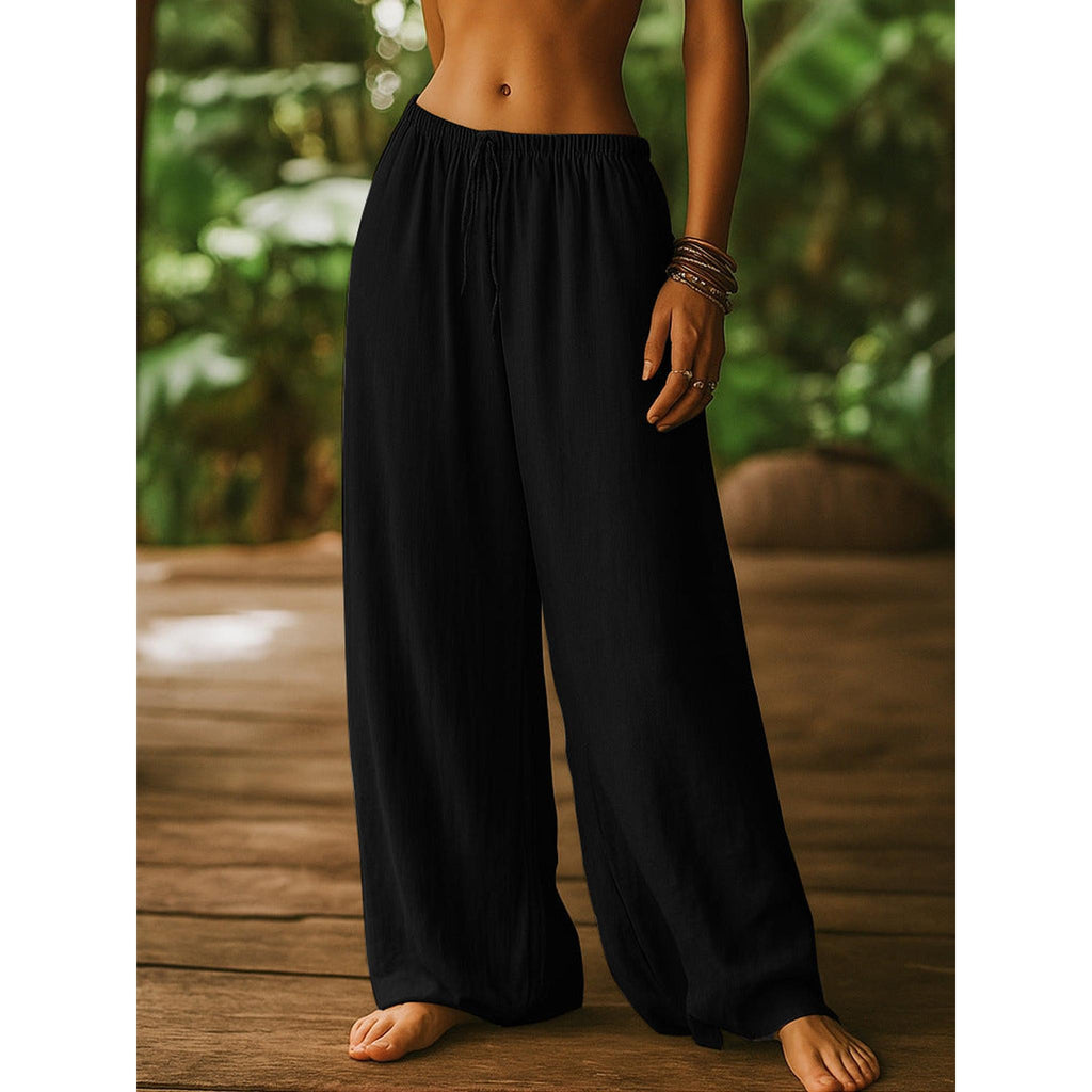 Horizon Essentials | Premium Cotton Linen Elastic Waistpants