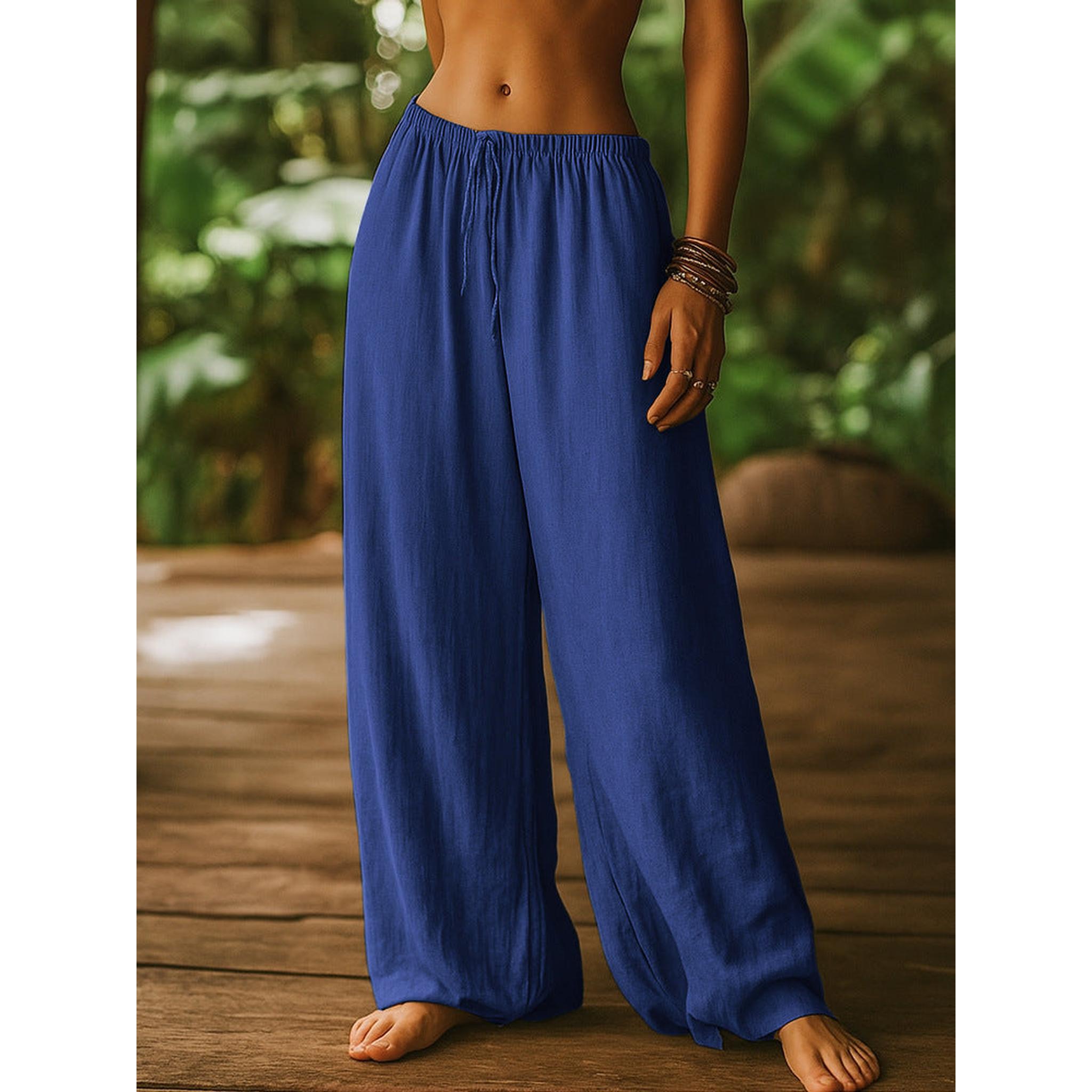 Horizon Essentials | Premium Cotton Linen Elastic Waistpants