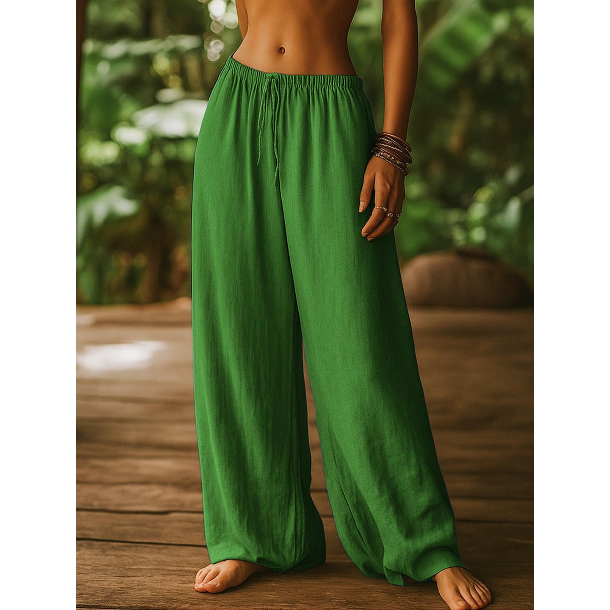 Horizon Essentials | Premium Cotton Linen Elastic Waistpants