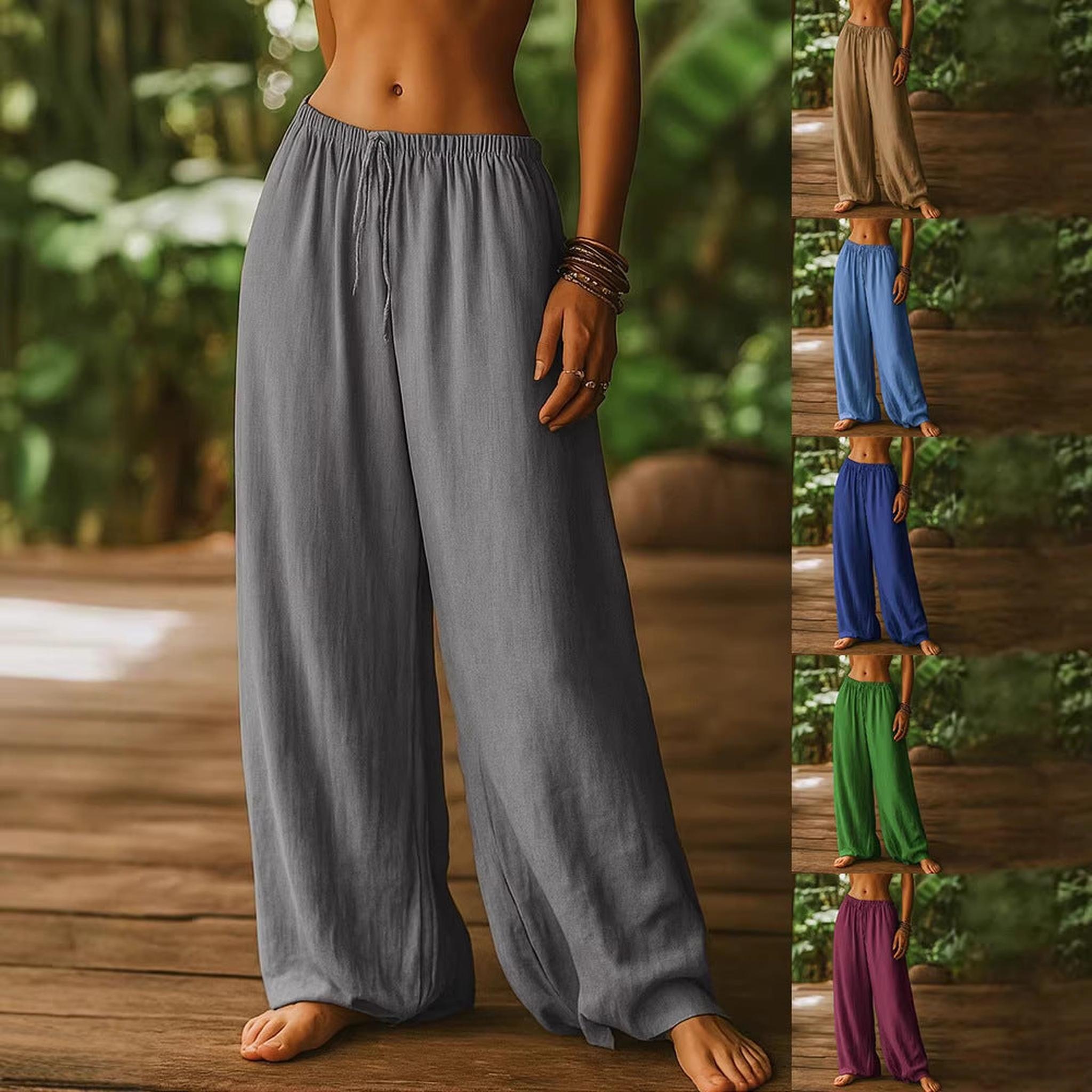 Horizon Essentials | Premium Cotton Linen Elastic Waistpants