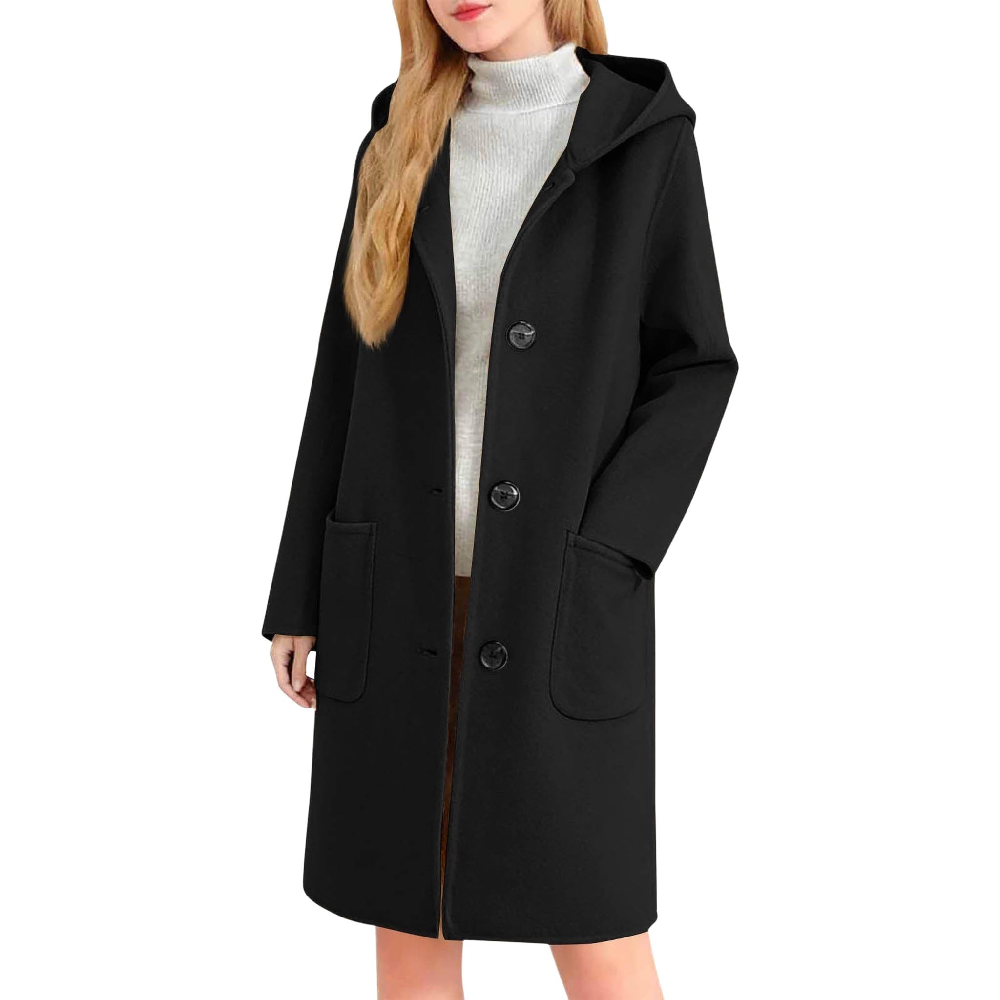 Horizon Essentials | Premium Double-Faced Wool Hooded Coat