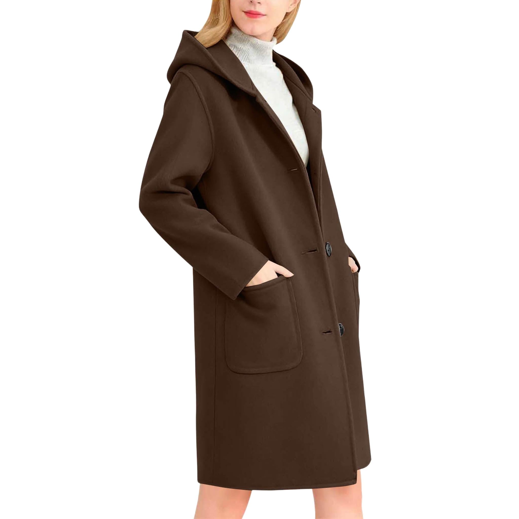 Horizon Essentials | Premium Double-Faced Wool Hooded Coat
