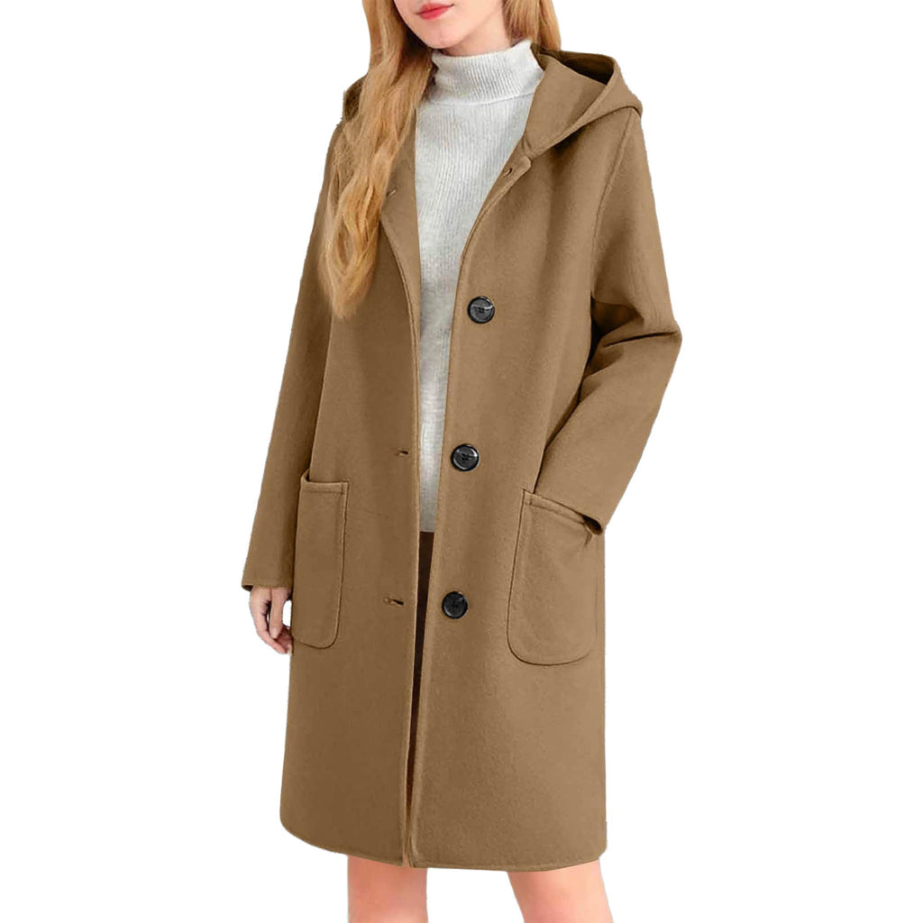 Horizon Essentials | Premium Double-Faced Wool Hooded Coat