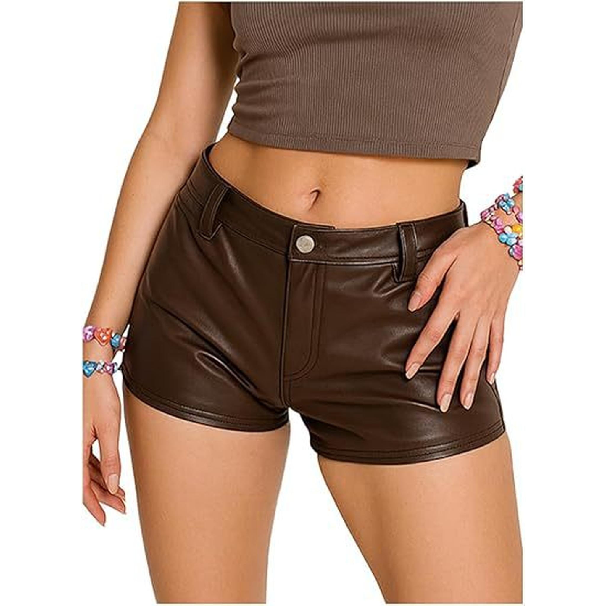 Horizon Essentials | Premium Faux Leather Micro Shorts