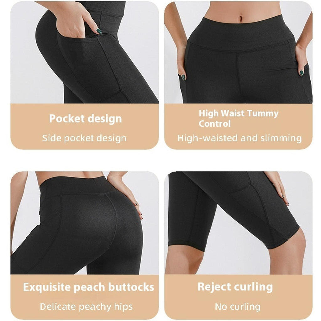 Horizon Essentials | Premium Five-Point Shark Leggings