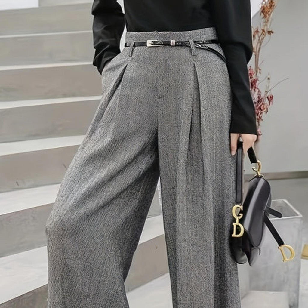 Horizon Essentials | Premium High-Waisted Tweed Pants
