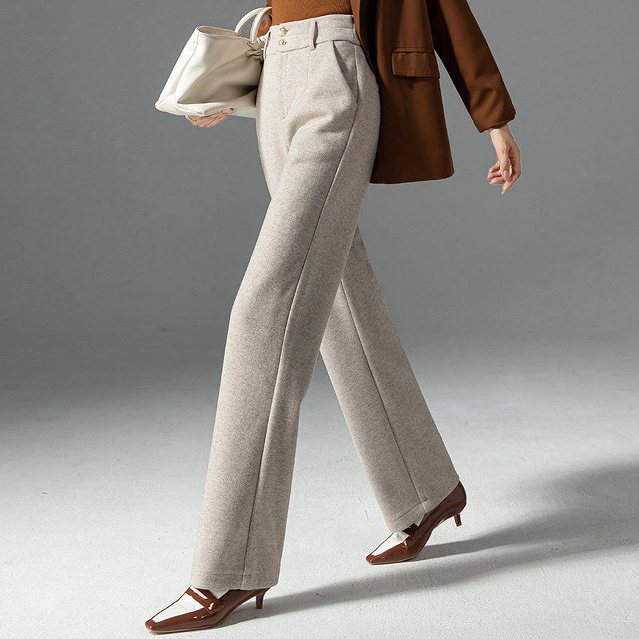 Horizon Essentials | Premium High-Waisted Wool Trousers