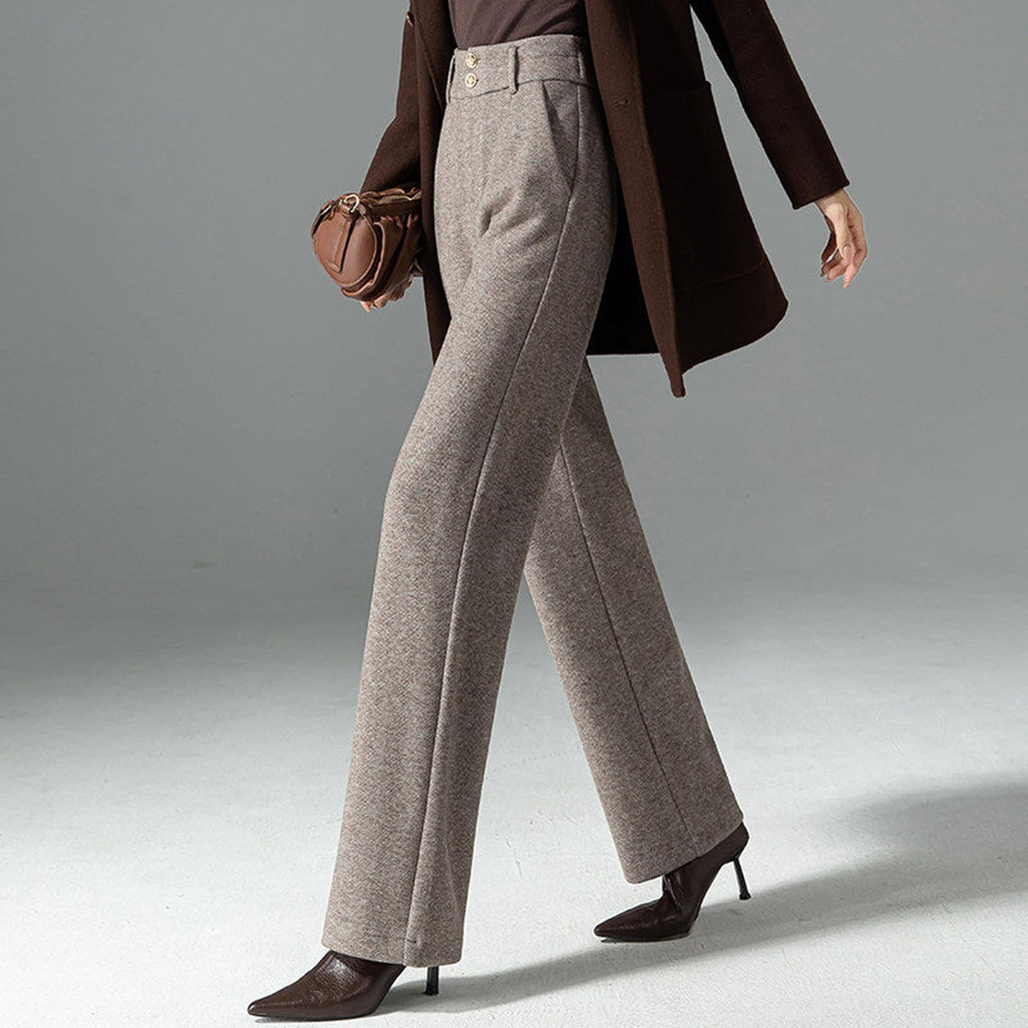 Horizon Essentials | Premium High-Waisted Wool Trousers