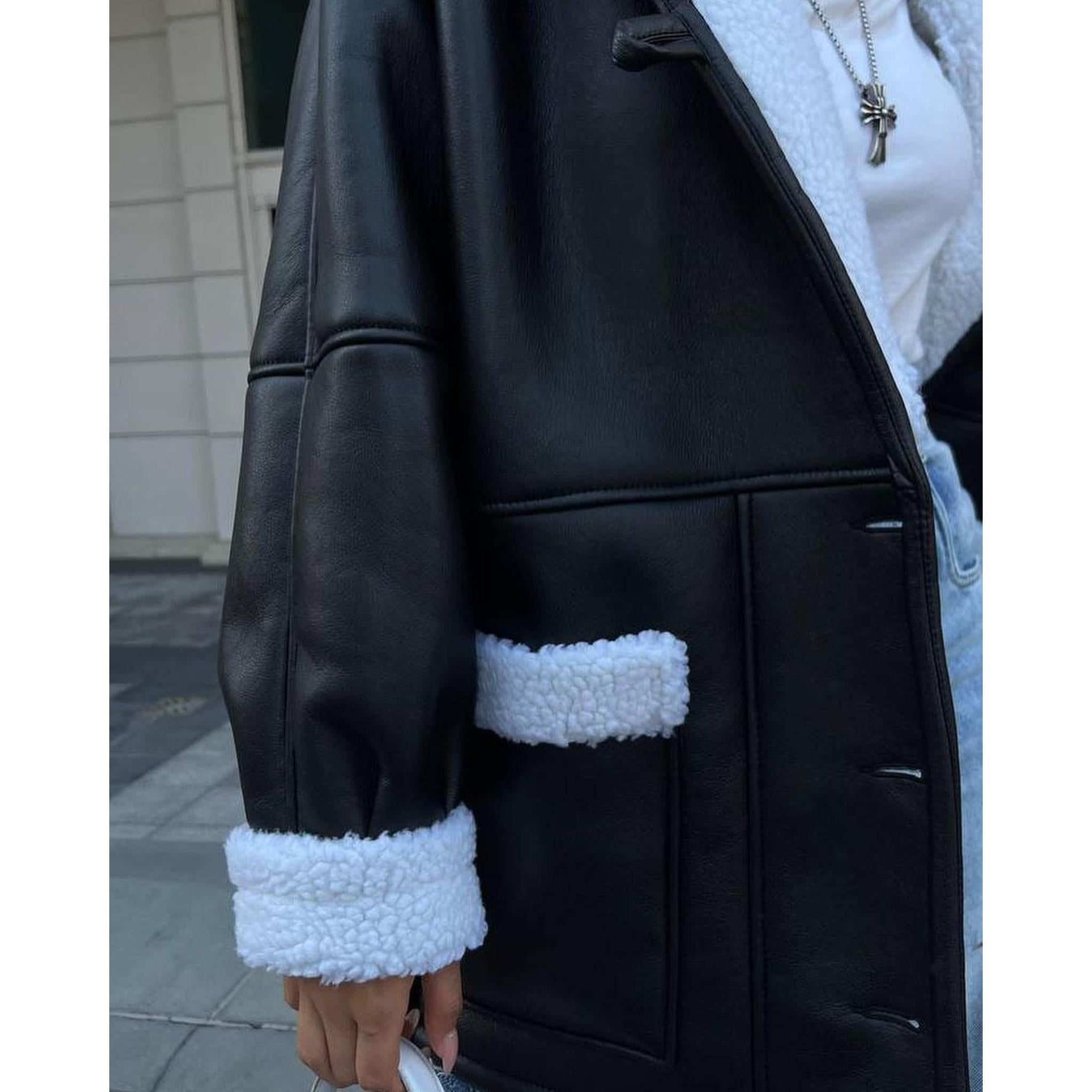 Horizon Essentials | Premium Korean Leather Fur Coat