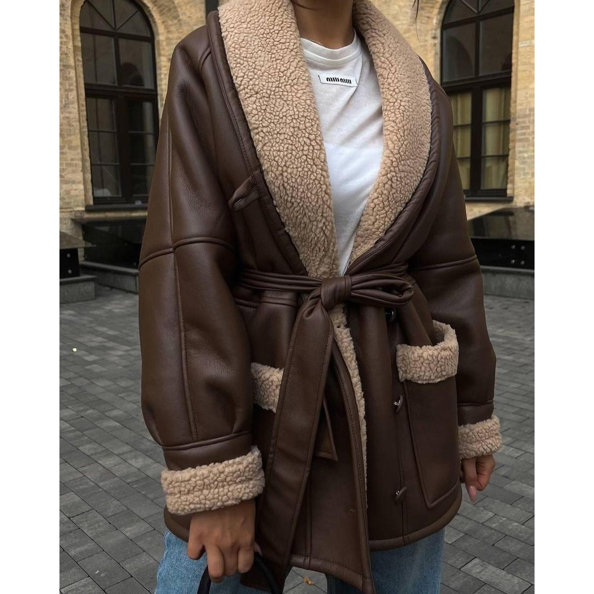 Horizon Essentials | Premium Korean Leather Fur Coat