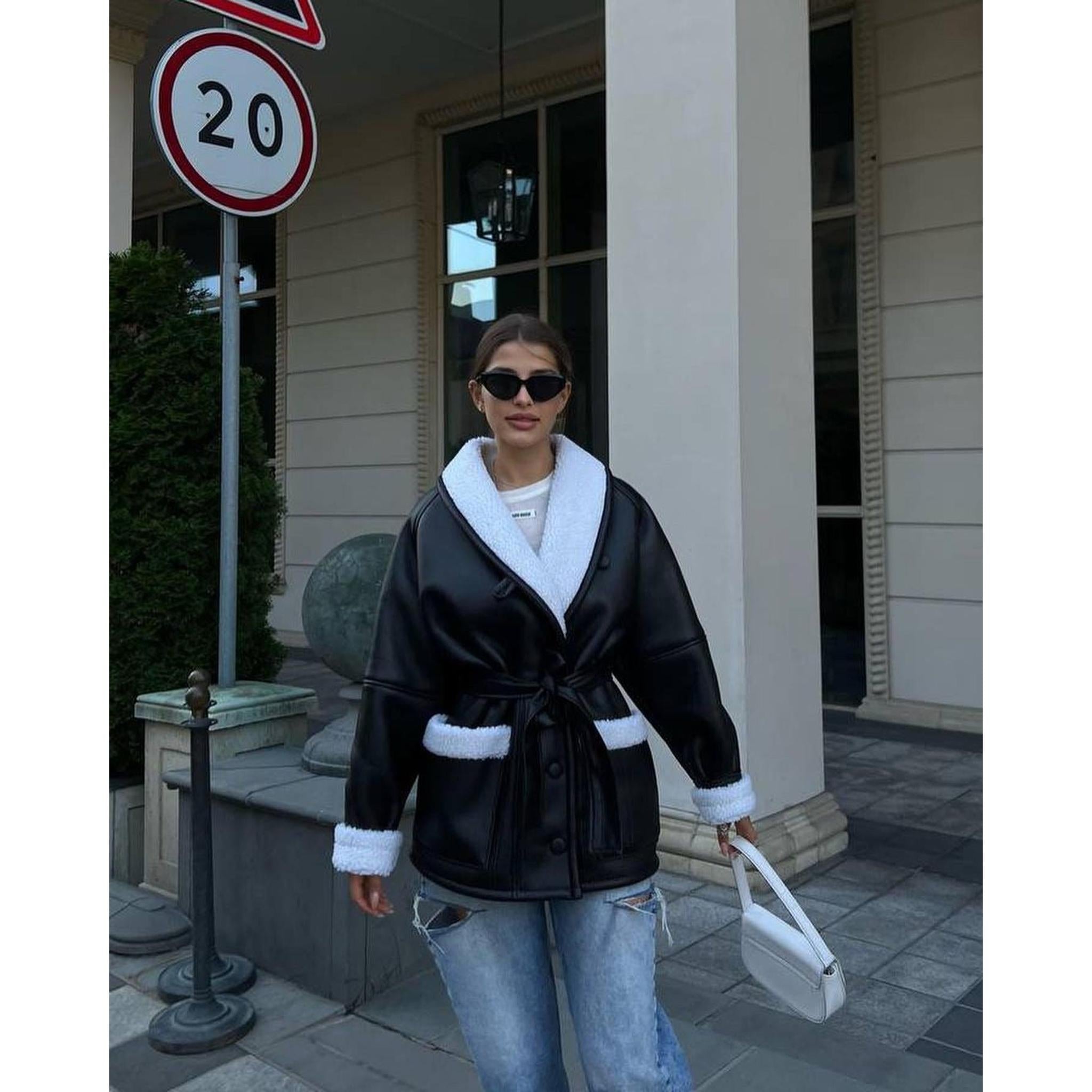 Horizon Essentials | Premium Korean Leather Fur Coat