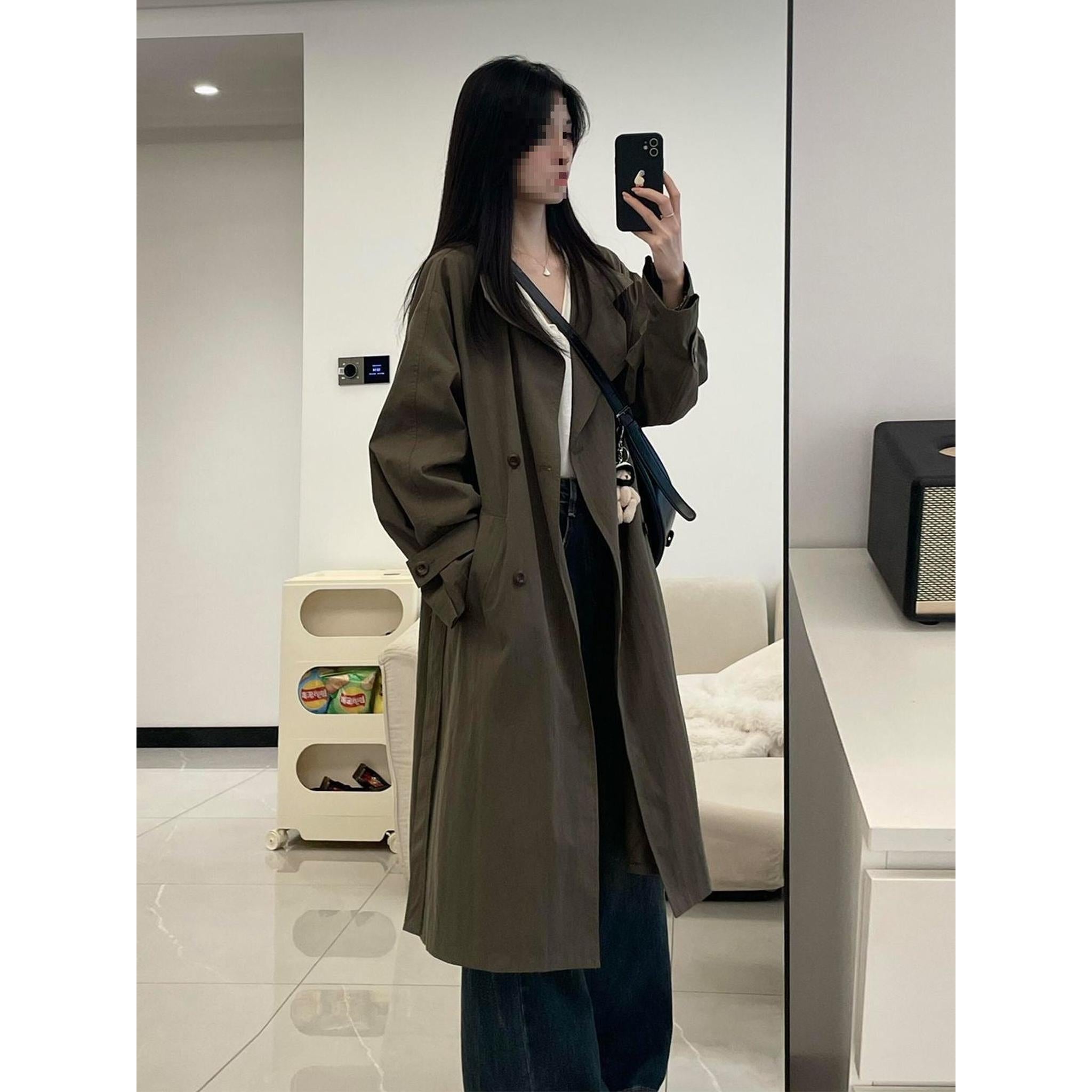 Horizon Essentials | Premium Korean Mid-Length Trench Coat