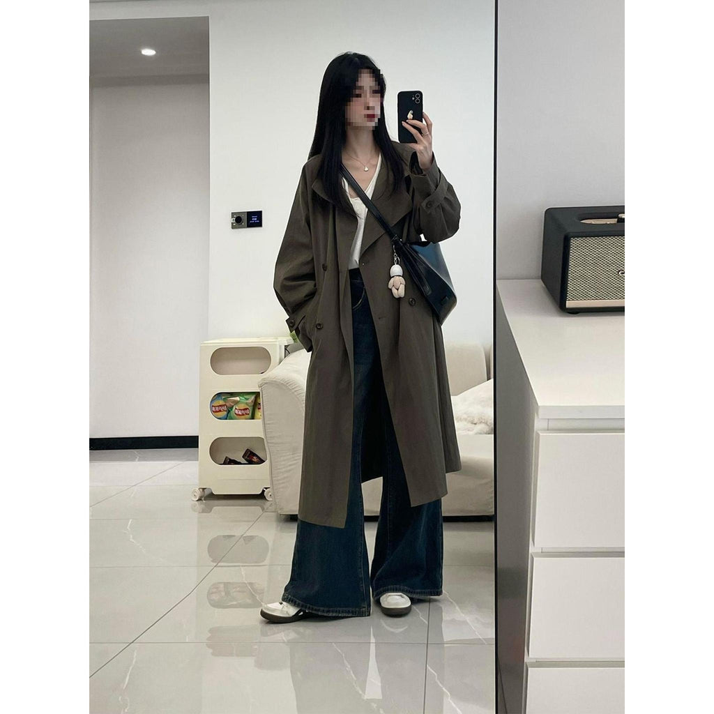 Horizon Essentials | Premium Korean Mid-Length Trench Coat