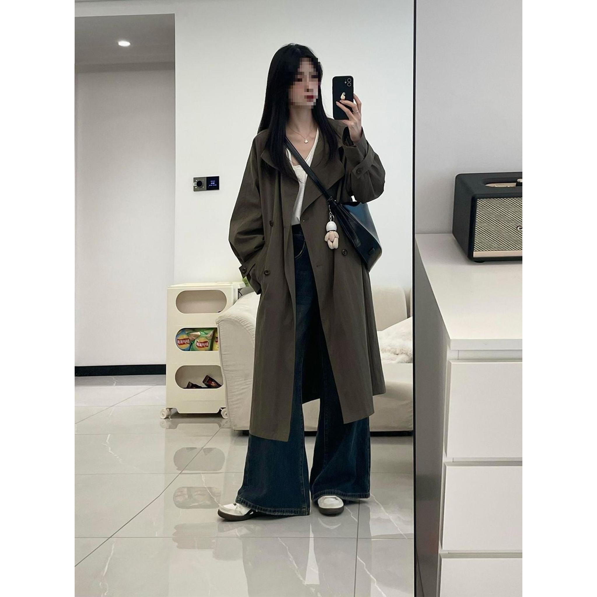 Horizon Essentials | Premium Korean Mid-Length Trench Coat