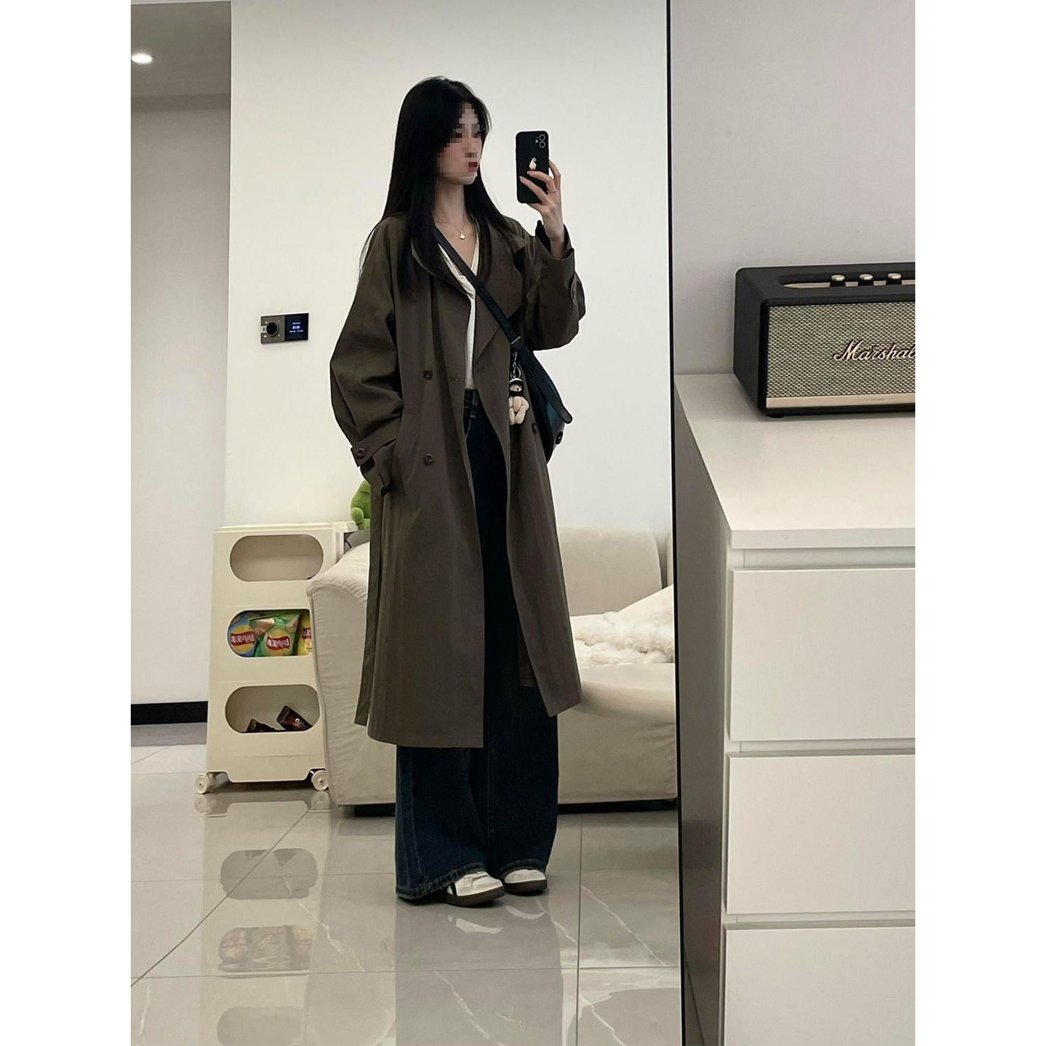 Horizon Essentials | Premium Korean Mid-Length Trench Coat