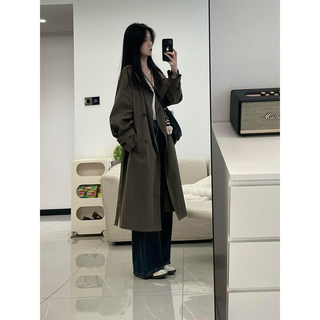Horizon Essentials | Premium Korean Mid-Length Trench Coat