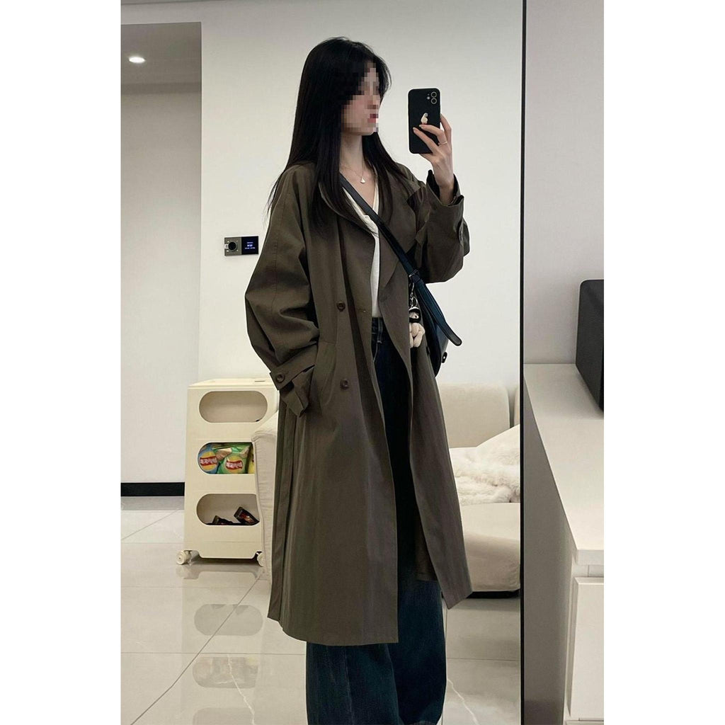 Horizon Essentials | Premium Korean Mid-Length Trench Coat
