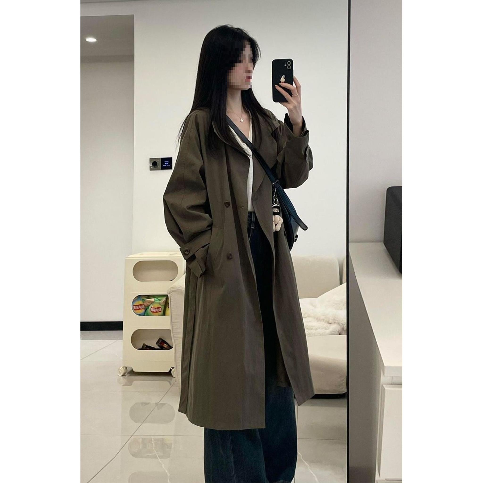 Horizon Essentials | Premium Korean Mid-Length Trench Coat