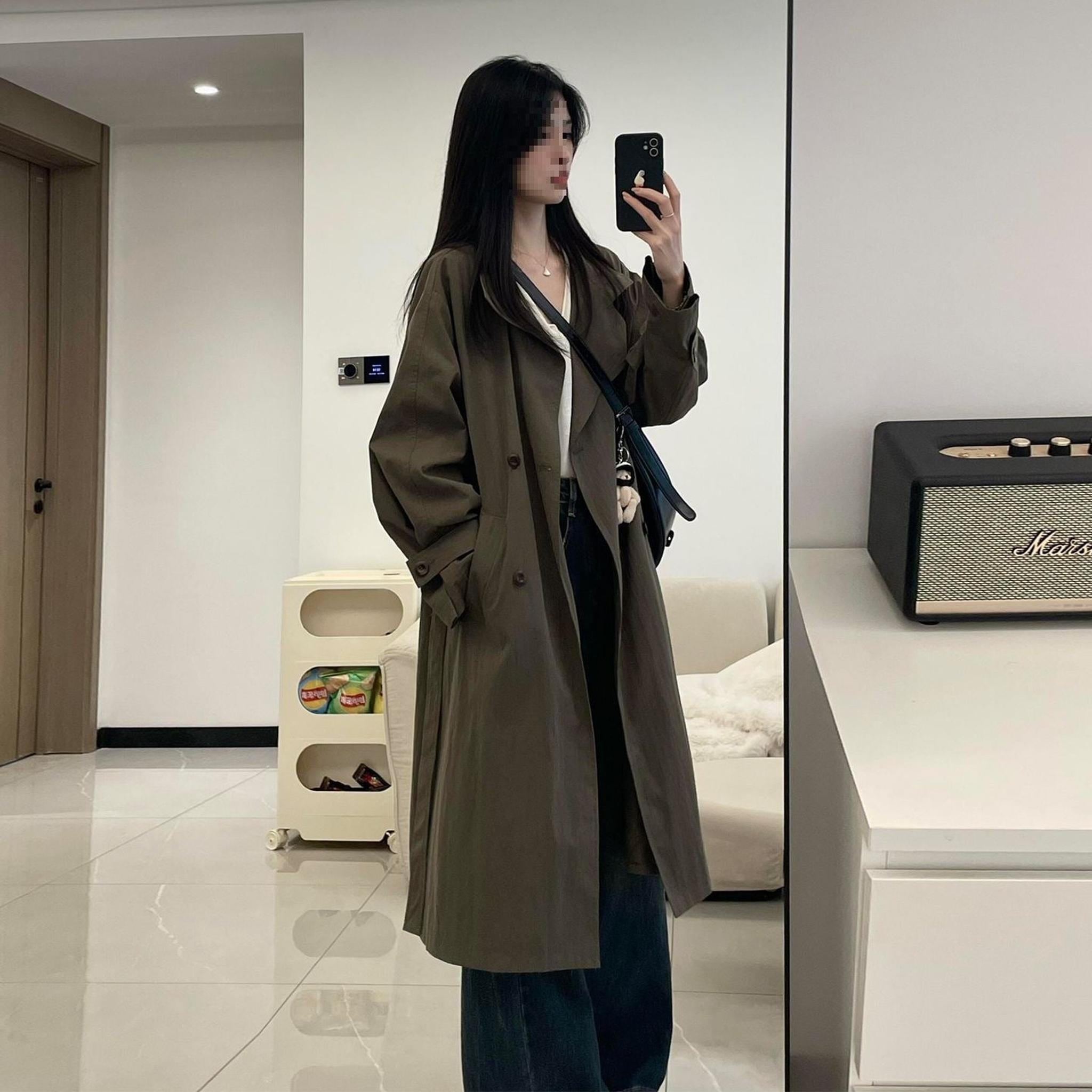Horizon Essentials | Premium Korean Mid-Length Trench Coat