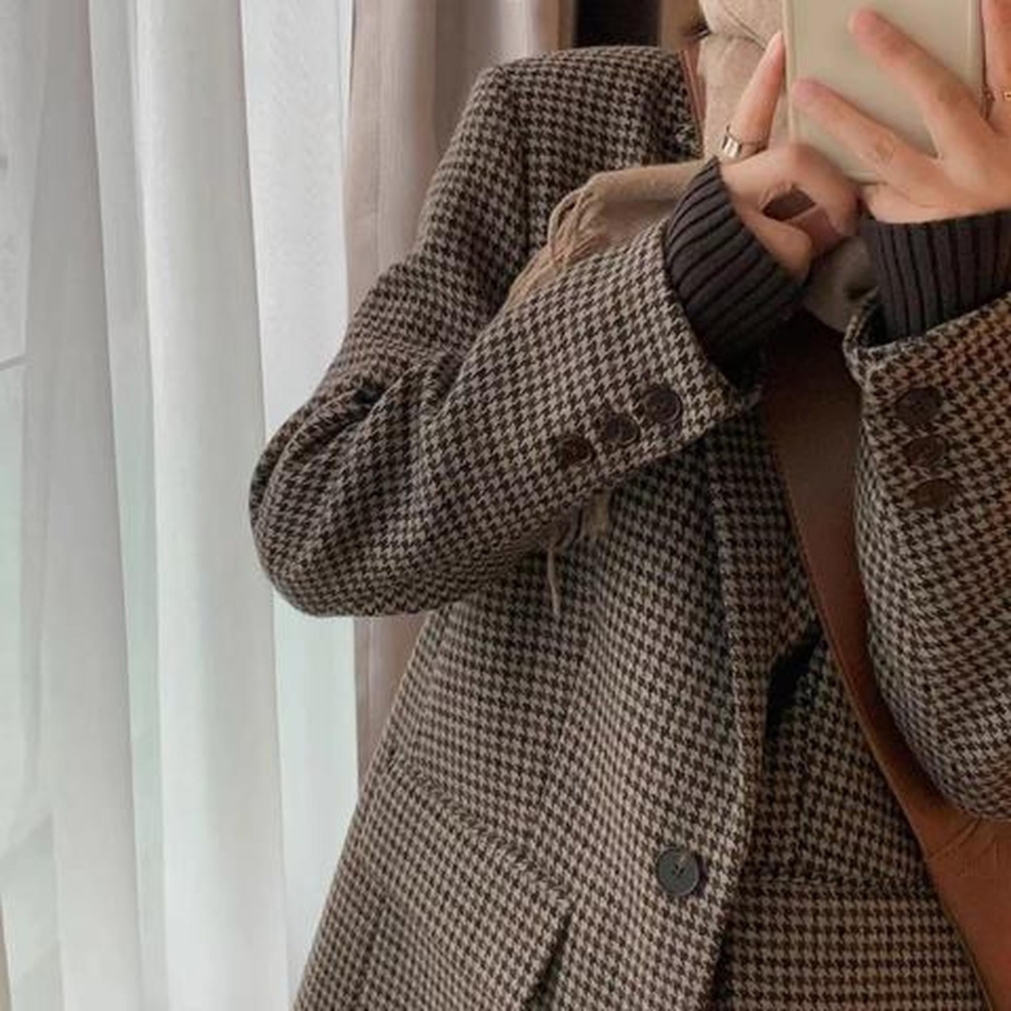 Horizon Essentials | Premium Korean Plaid Quilted Coat