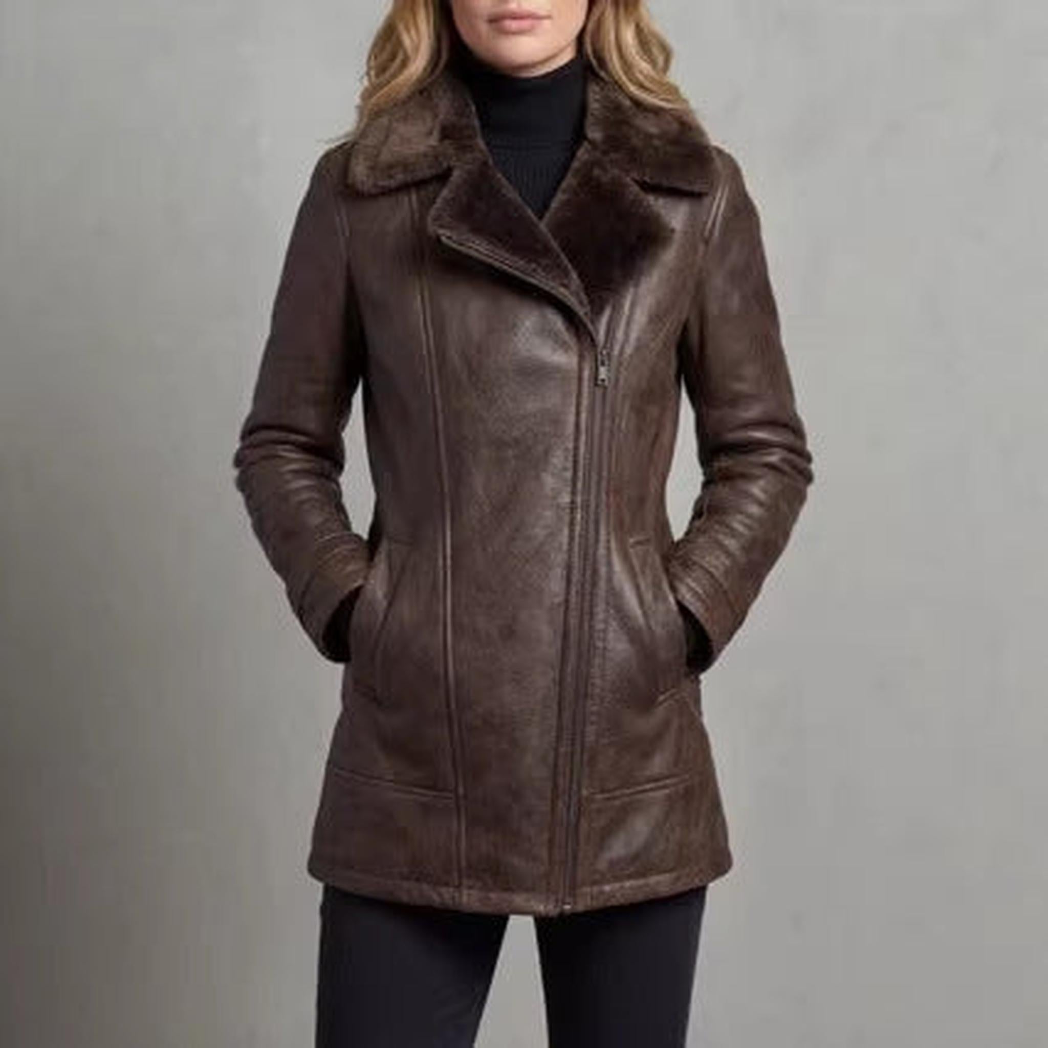 Horizon Essentials | Premium Leather Faux Fur Jacket