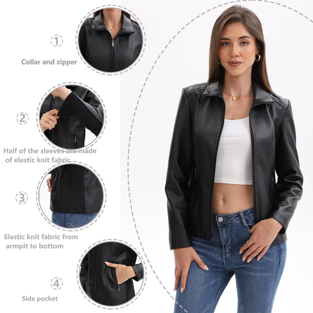 Horizon Essentials | Premium Leather Jacket with Stitching