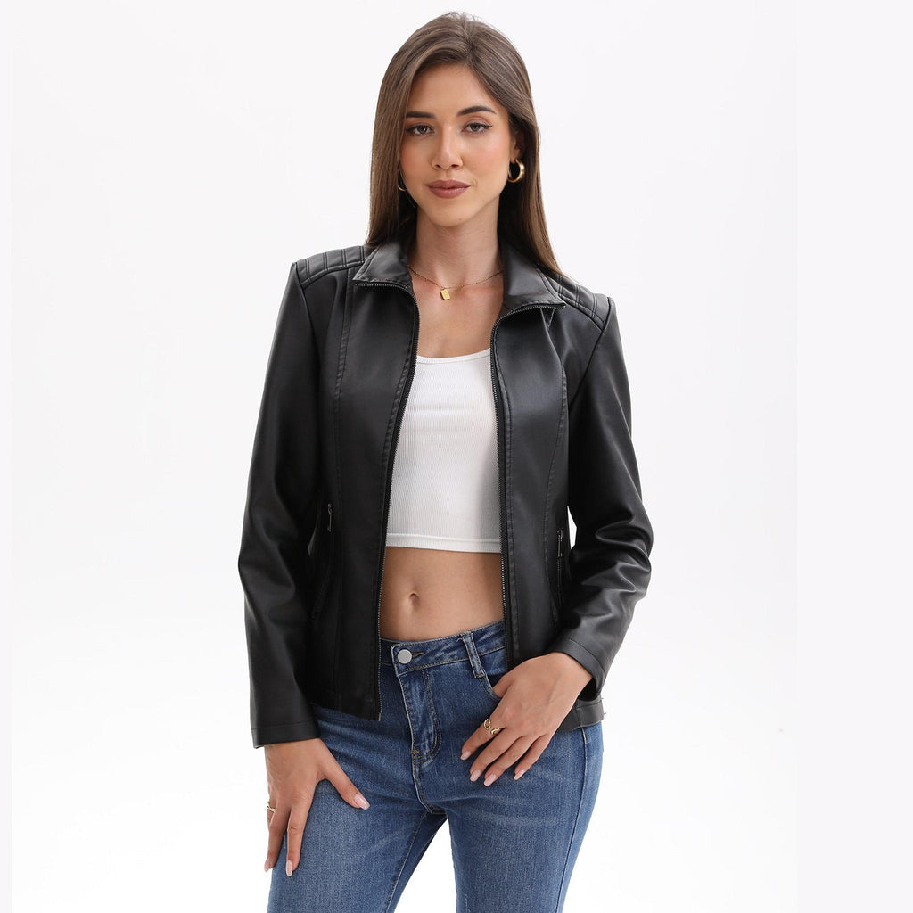 Horizon Essentials | Premium Leather Jacket with Stitching