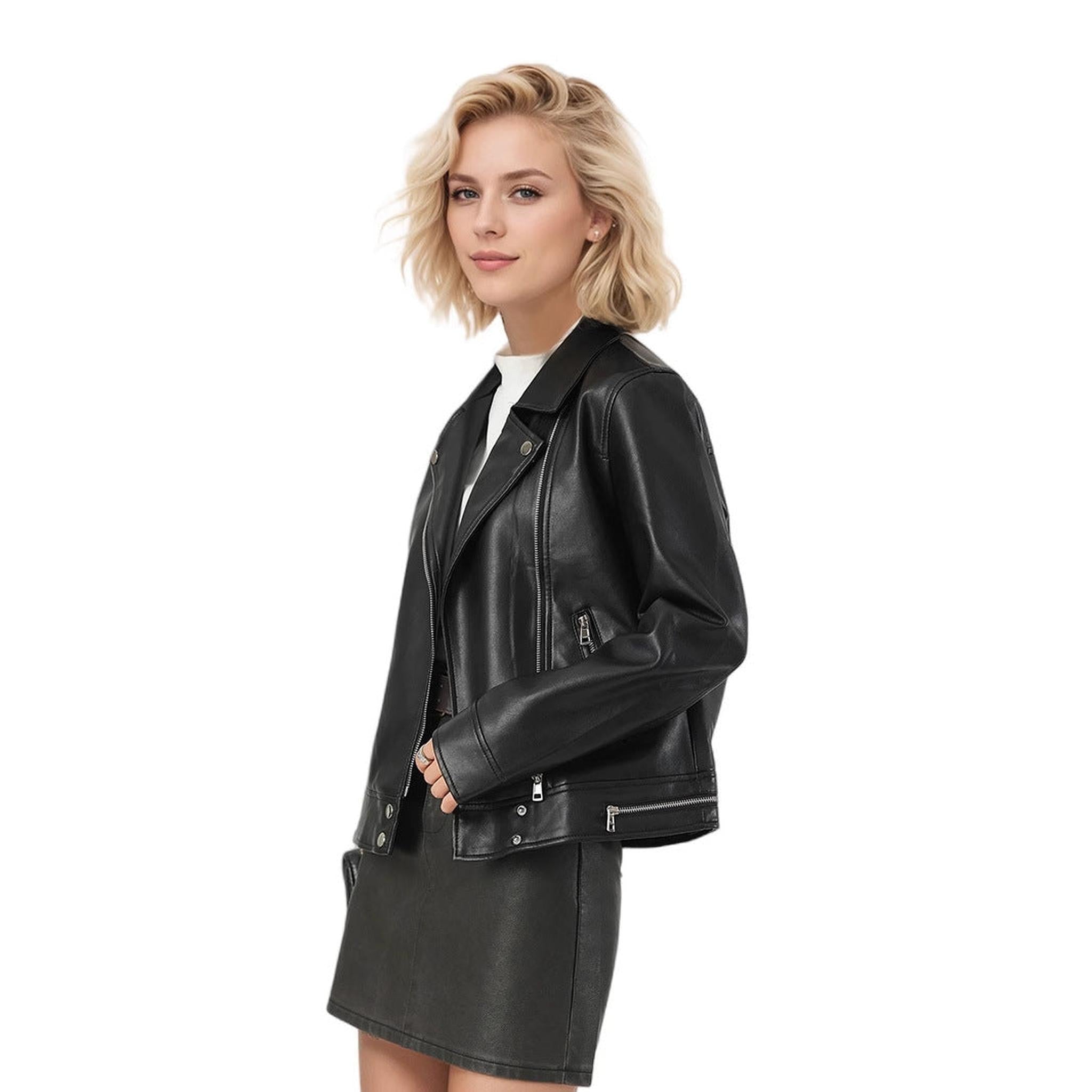 Horizon Essentials | Premium Leather Turn-Down Collar Jacket