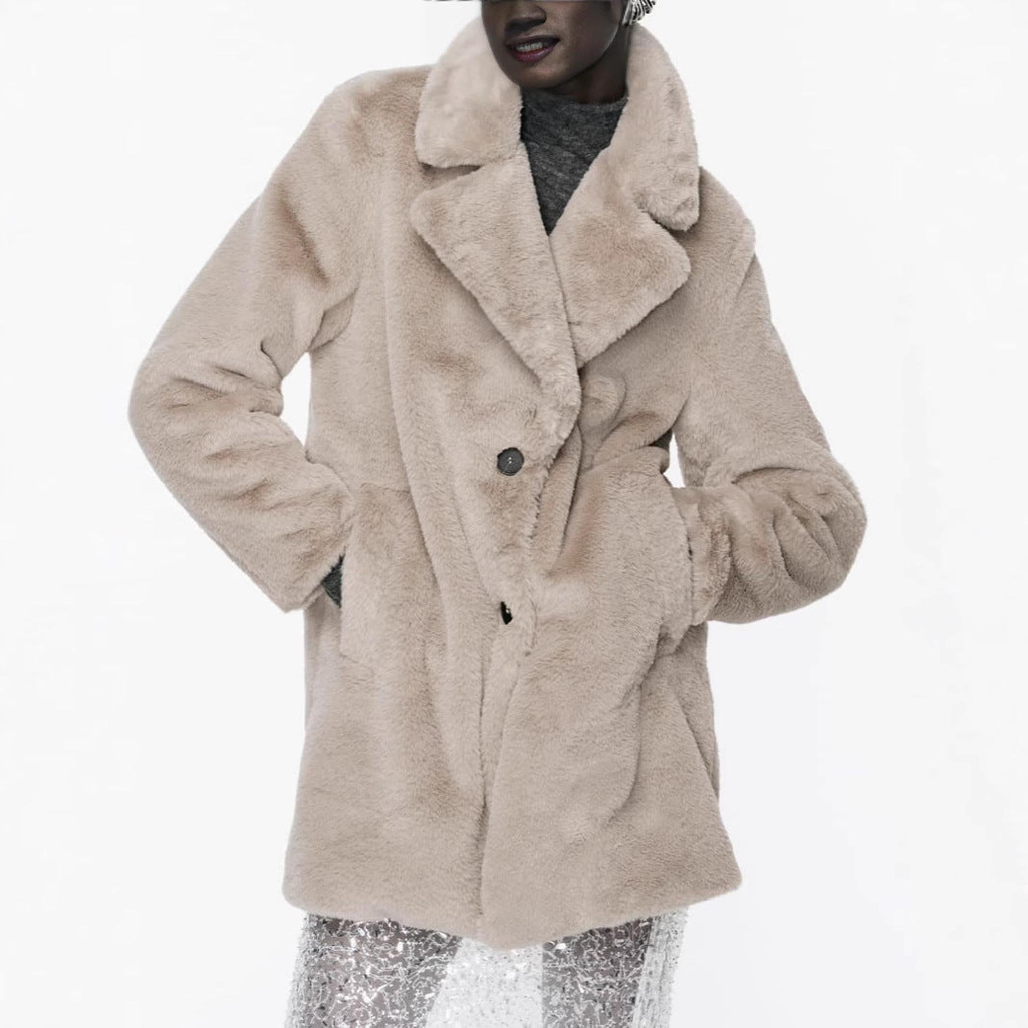 Horizon Essentials | Premium Mid-Length Faux Fur Coat