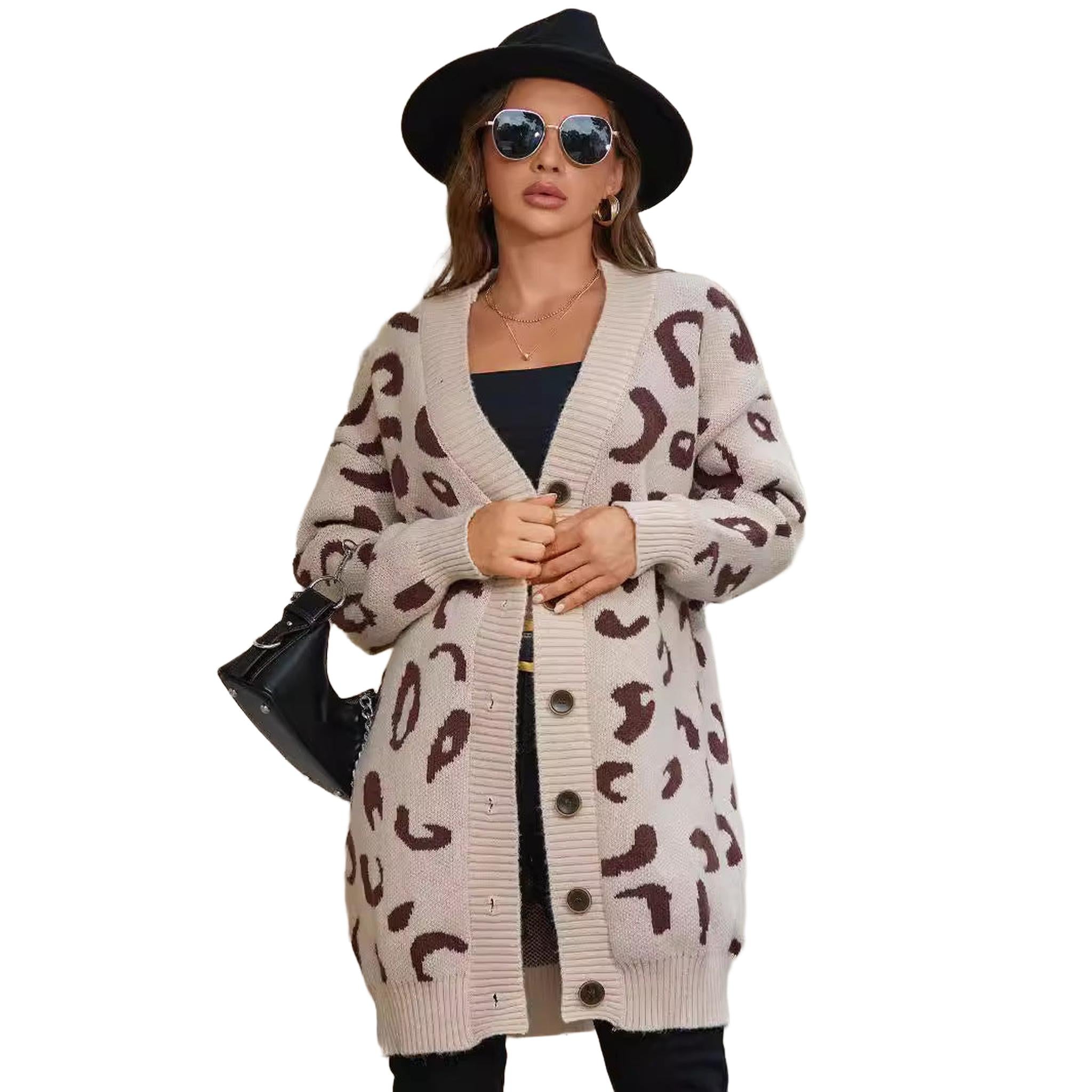 Horizon Essentials | Premium Mid-Length Leopard Cardigan