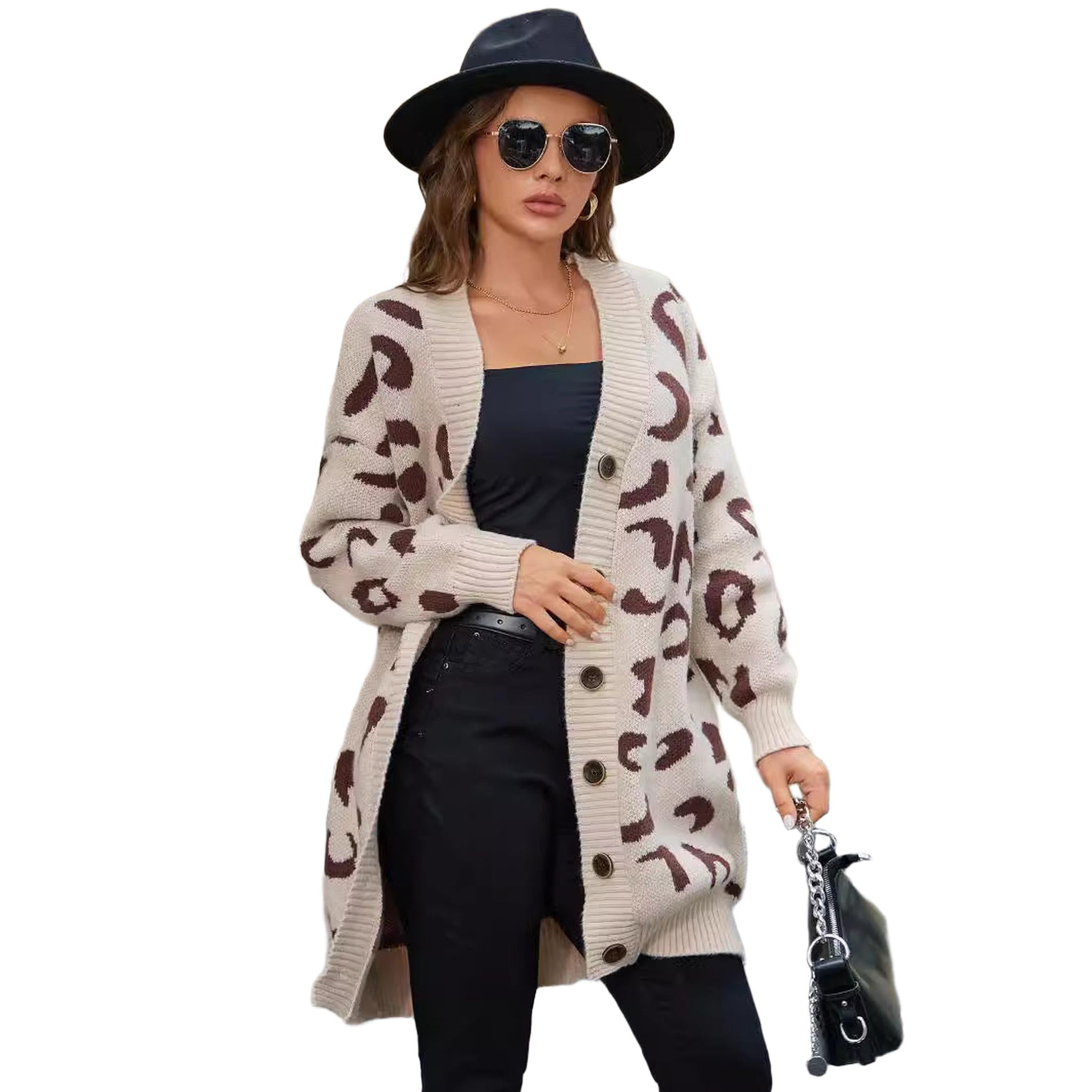 Horizon Essentials | Premium Mid-Length Leopard Cardigan