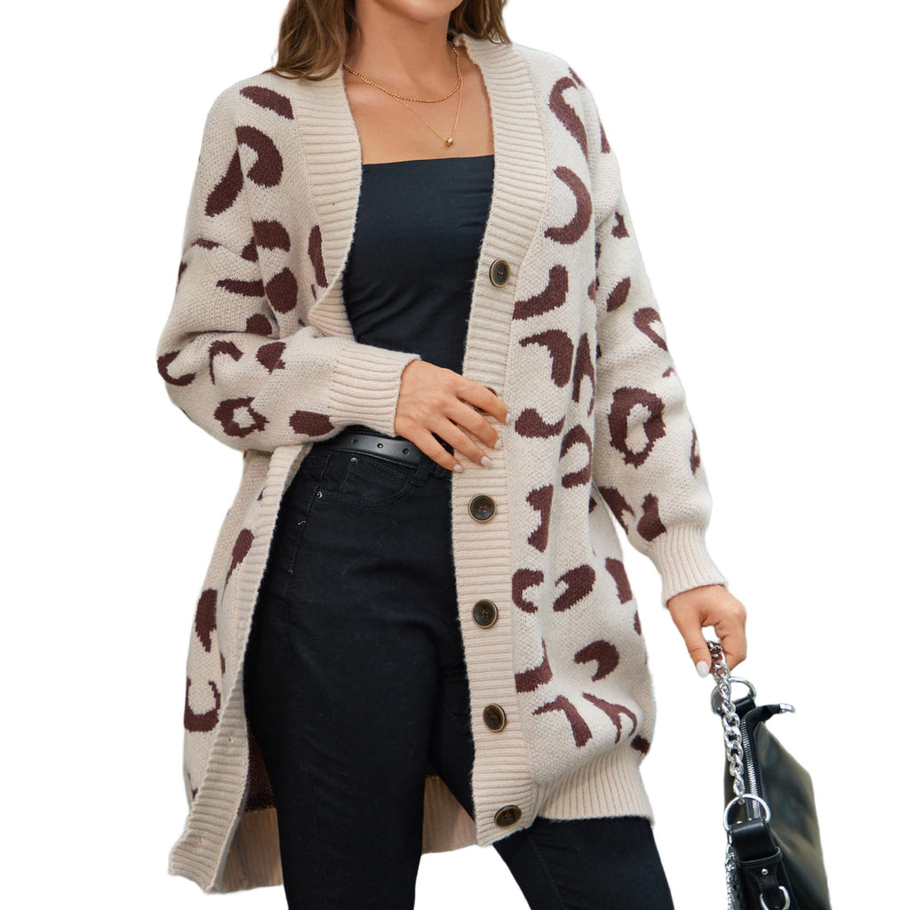 Horizon Essentials | Premium Mid-Length Leopard Cardigan