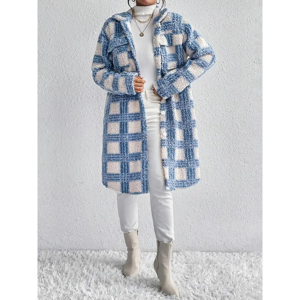 Horizon Essentials | Premium Mid-Length Padded Plaid Jacket