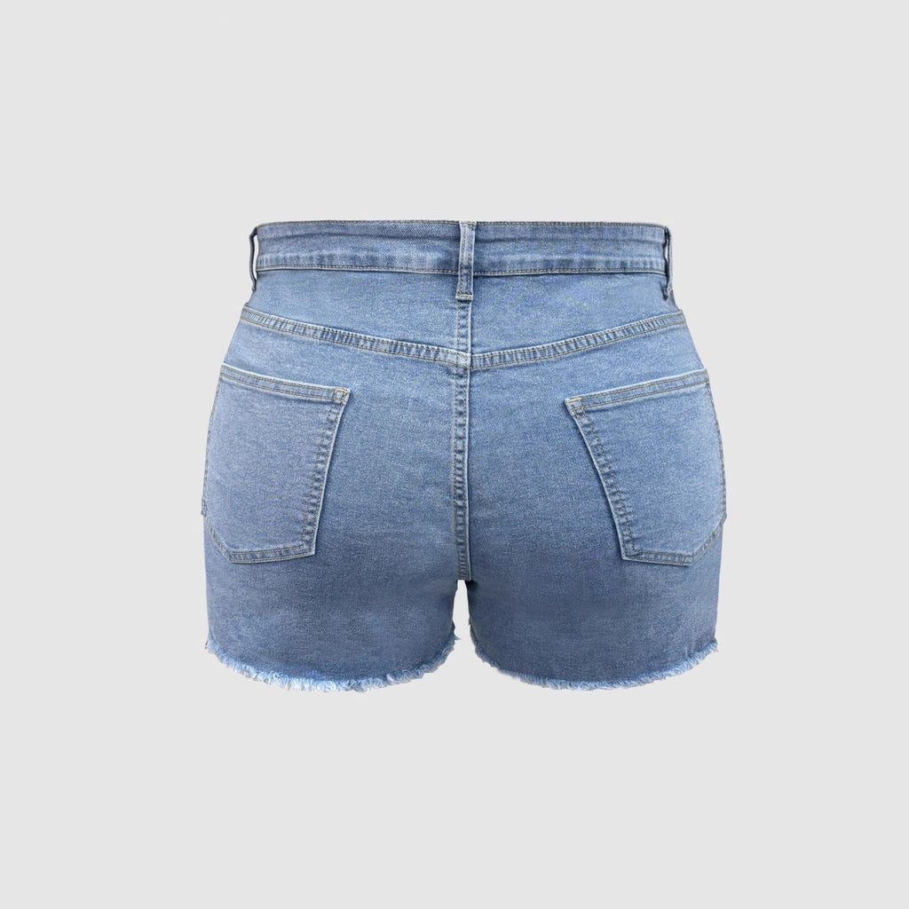 Horizon Essentials | Premium Plus-Size Ripped Shorts