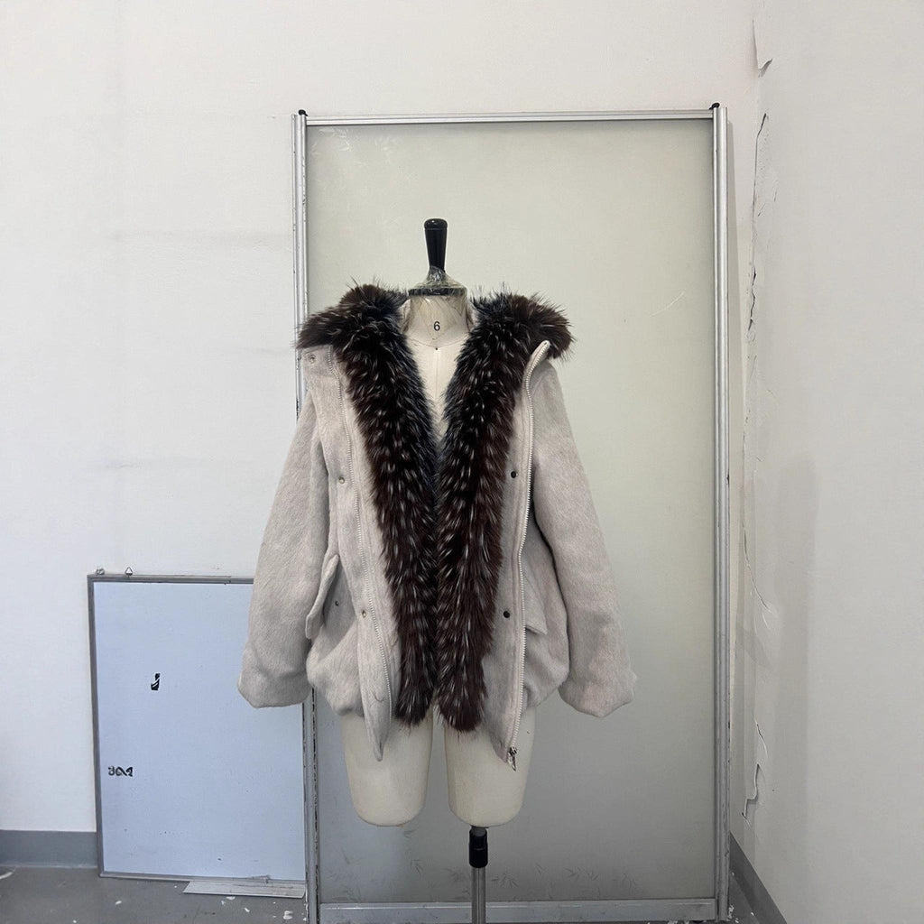 Horizon Essentials | Premium Polyester Cotton Fur Collar Coat