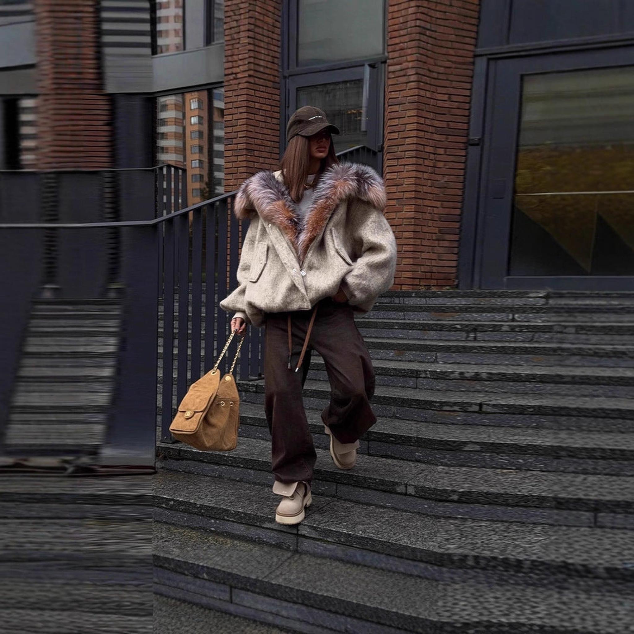 Horizon Essentials | Premium Polyester Cotton Fur Collar Coat