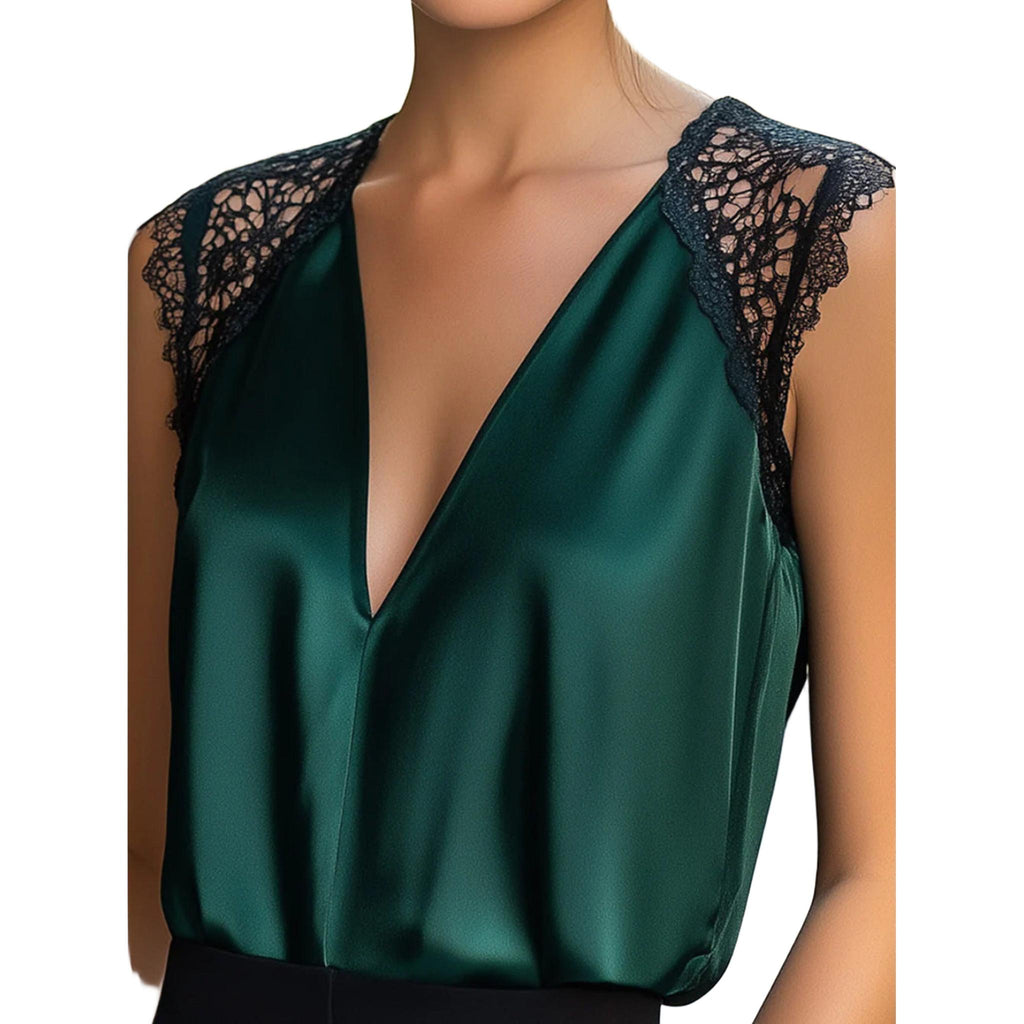 Horizon Essentials | Premium Satin Lace Vest Pullover